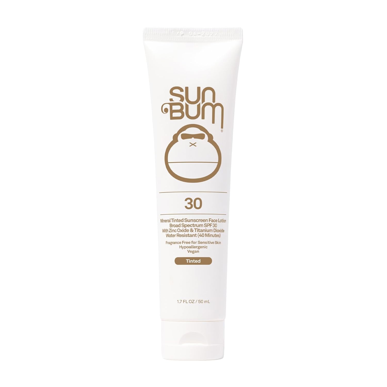 Sun Bum Mineral SPF 30 Tinted Face Sunscreen – Matte Primer – Broad Spectrum Moisturizing Sunscreen with Vitamin E – Hawaii 104 Act Compliant (Without Octinoxate & Oxybenzone) – Travel Size 1.7 oz