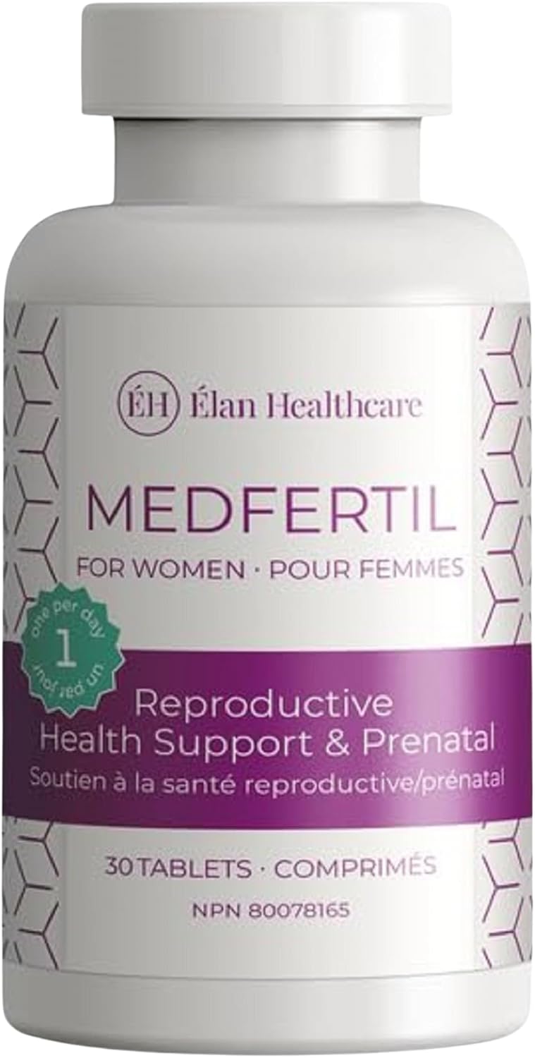 MedFertil Fertility Support, Prenatal Vitamins with Iron, Myo Inositol, Folic Acid, Iodine, Biotin and B Vitamins, 30 Tablets (1 Month Supply) – Elan Healthcare