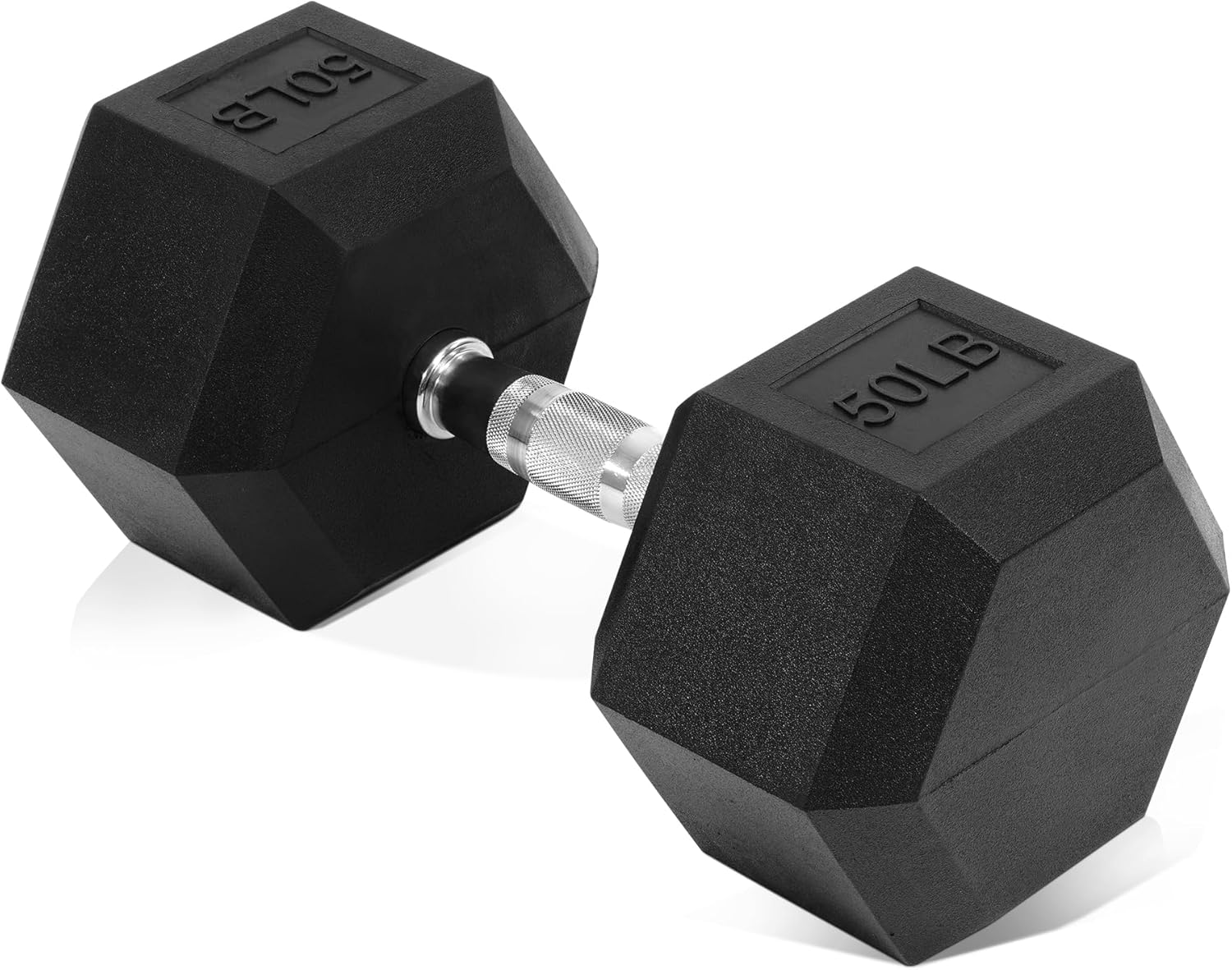 Fitvids Hex Dumbbells Rubber Coated Hand Weights for Exercises and Fitness, 10-50LB Option