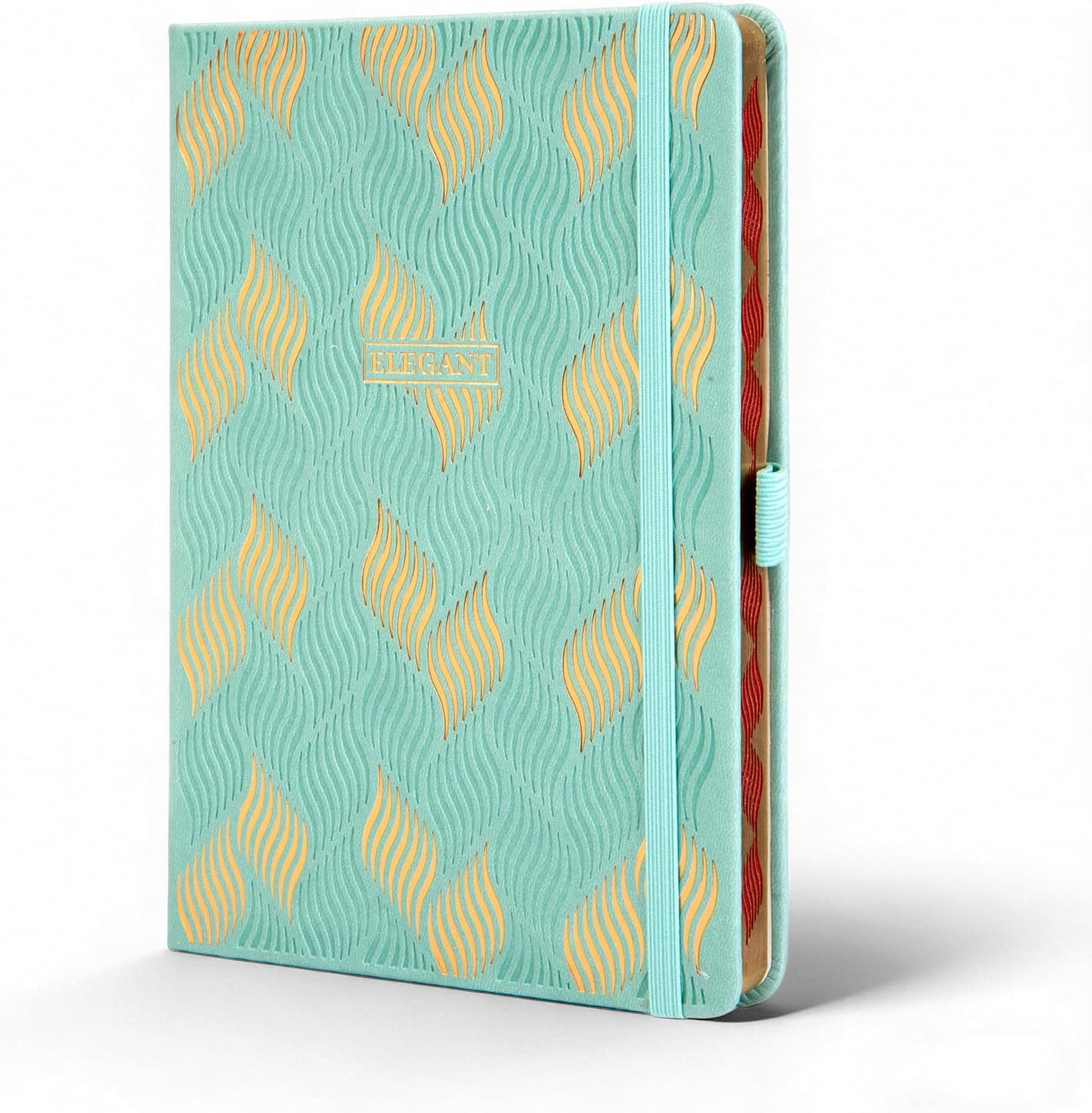 COMIX Lined Journal for Women, 192 Pages, 100GSM Paper, 5.5″ x 8.3″, Hardcover, A5 Medium College Ruled, Daily Journal Notebook with Gift Box, Fits for Office School Home, Leaf Motif, Mint Green