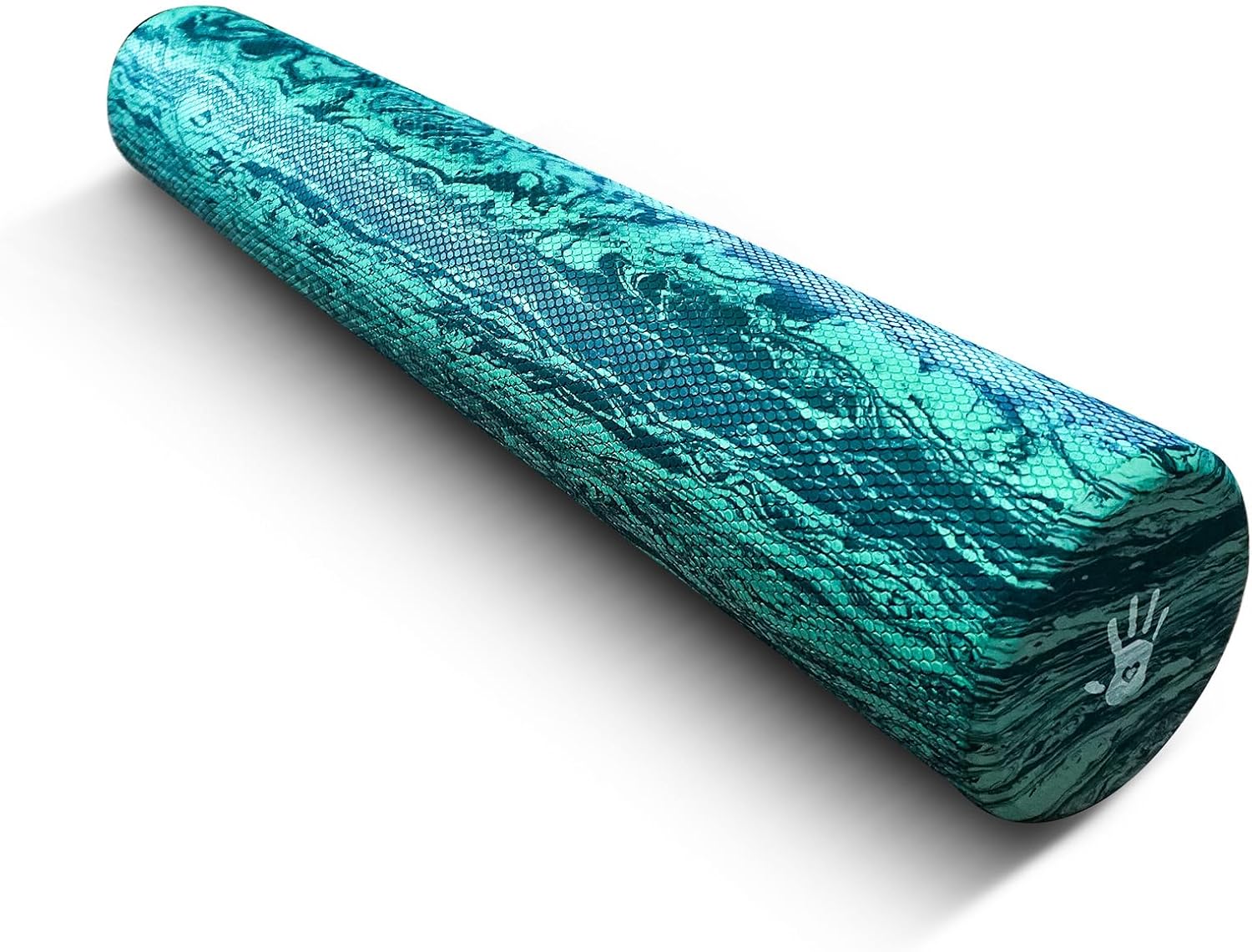 Soft Density Foam Roller 36″ x 6″ – Low Density Physical Therapy Roller for Exercise, Pilates, Yoga, Gentle Massage & Muscle Recovery – Green Marbled Round