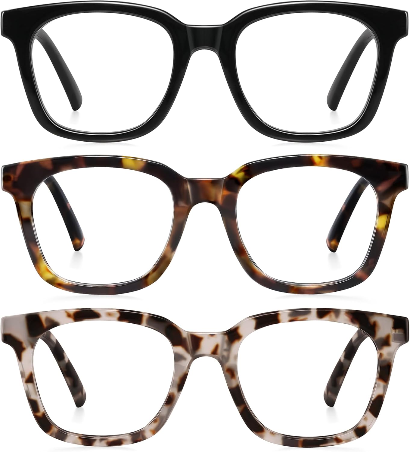 Reading Glasses for Women Men – Blue Light Blocking Magnifying Readers,Oprah Square Anti-Glare Computer Eyeglasses