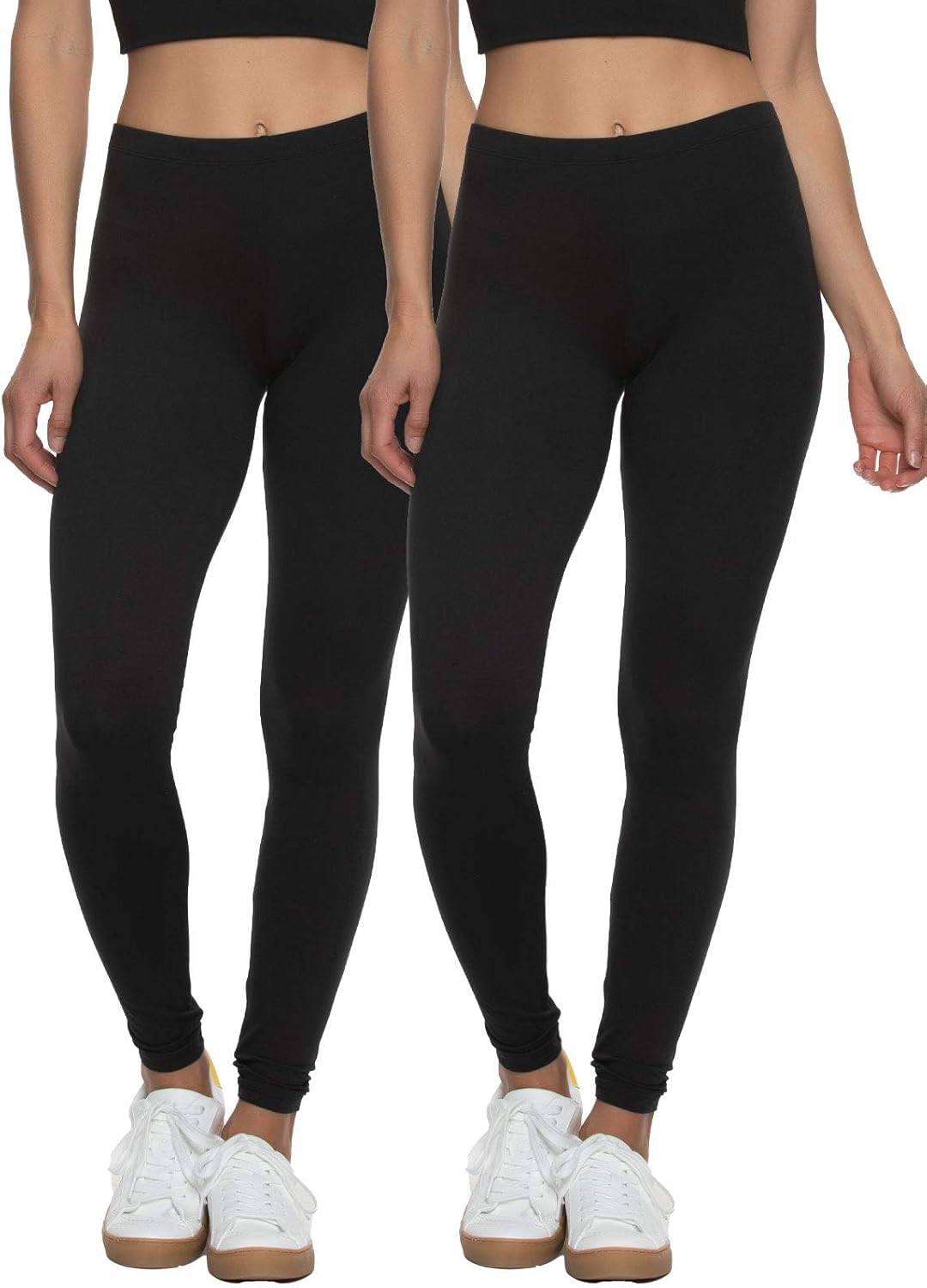 Felina Velvety Super Soft Lightweight Leggings 2 Pack – Yoga Pants, Workout Clothes