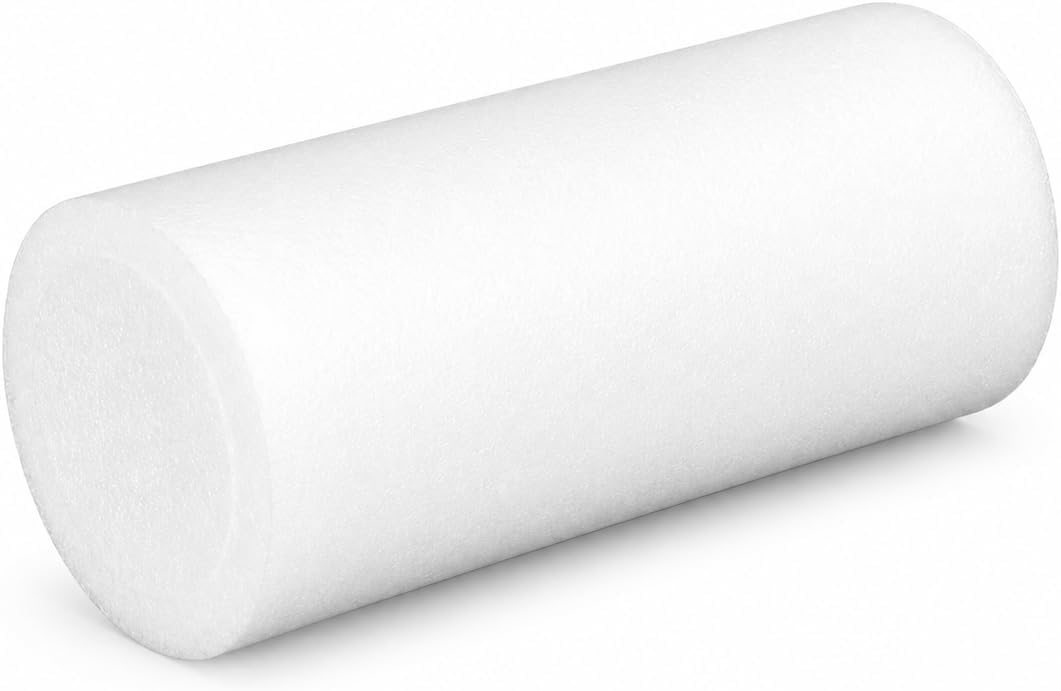 Medium/Firm White PE Foam Roller (12″ Full Round)