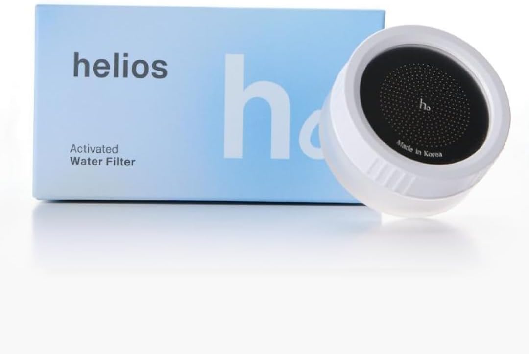 Helios Skincare Filter, Bathroom Sink Faucet Filter, For Women/Men all Ages, Removes Chlorine 99%, Hydrate Skin, Vitamin-C Infused, Advanced Filtration, Clinically Tested