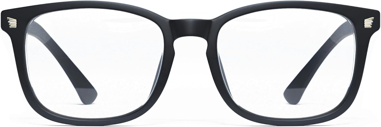 Gaoye Black Blue Light Glasses for Computer & Gaming – Anti UV Ray Lenses, Scratch-Resistant & Comfort Fit