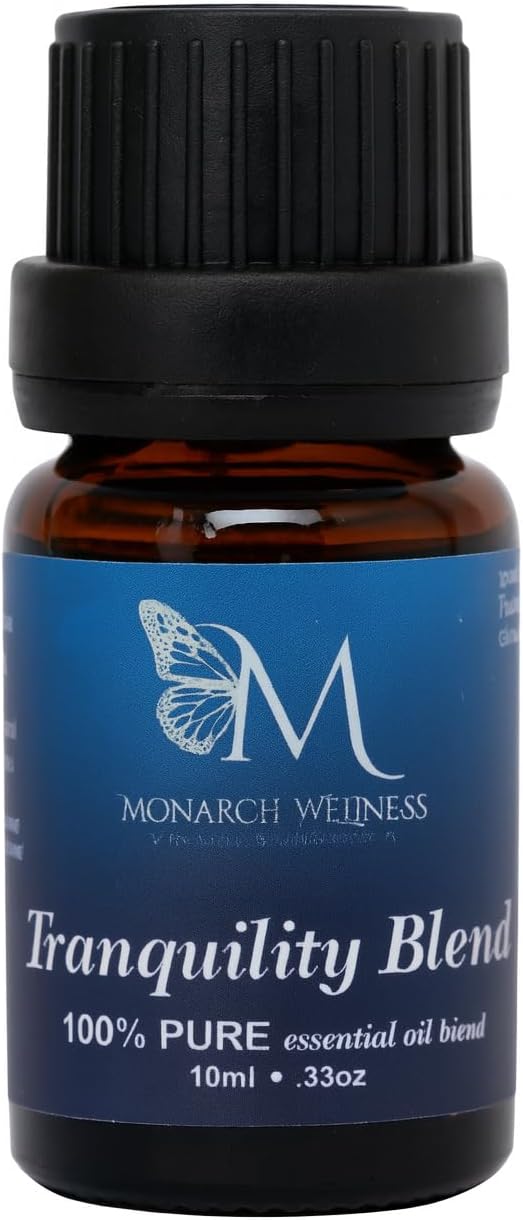 Monarch Wellness Tranquility Essential Oil Blend – Lavender, Citronella, Orange, Tangerine & Blue Chamomile – Aromatherapy for Teachers, Stress Relief & Classroom Relaxation (10ml)