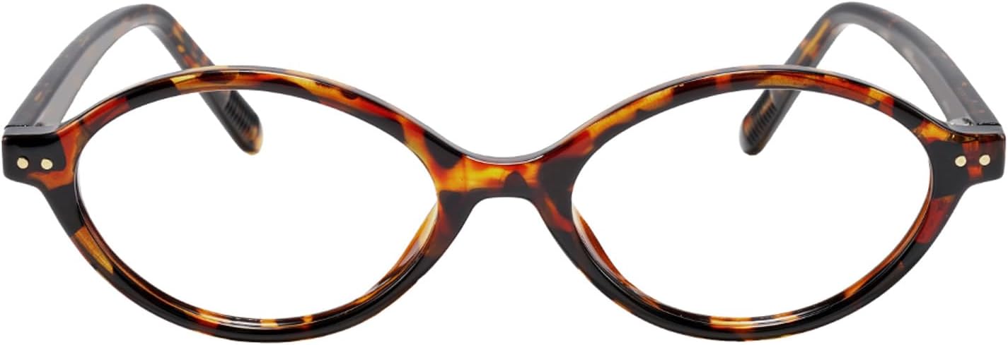 TIJN Olisa Blue Light Blocking Glasses for Women Men,Retro Oval Frame Bluelight Eyeglasses for Gaming/Computer/Screen