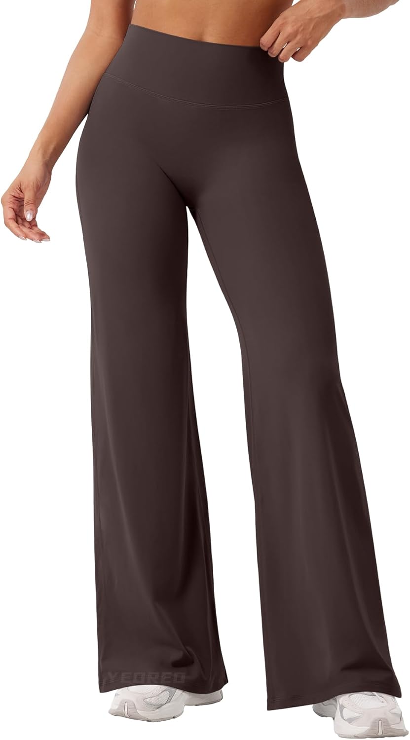 YEOREO Ease Workout Leggings Womens No Front Seam Straight Leggings 29″/ 31.5″/ 33″/ 35″ High Waist Buttery Eddiy Yoga Pants