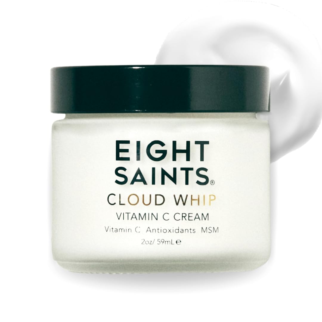 Eight Saints Skincare Cloud Whip Vitamin C Face Moisturizer, Day Cream For Women, Anti Aging Cream To Reduce Fine Lines and Wrinkles, with Vitamin B5, Cocoa Butter, and Jojoba Oil, 2 Ounces(Unscented)