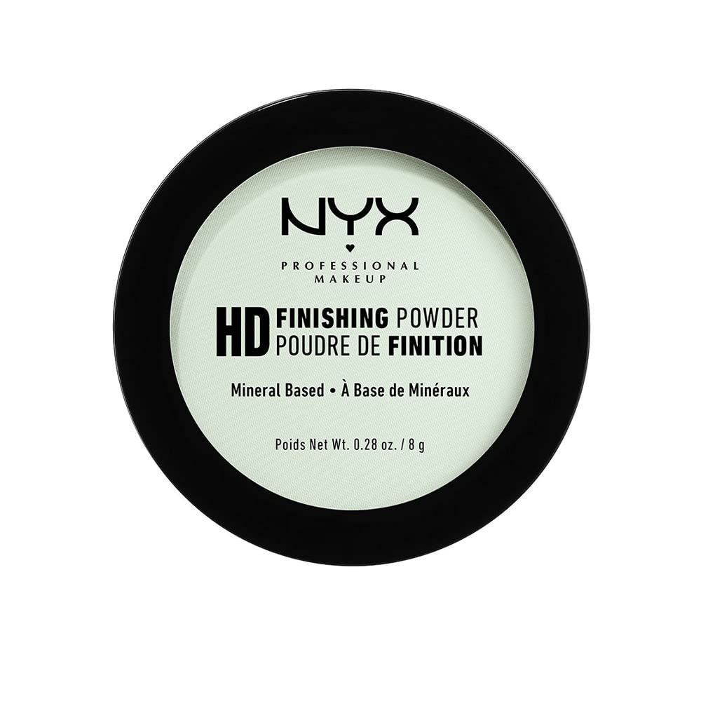 NYX PROFESSIONAL MAKEUP HD Finishing Powder, Pressed Setting Powder – Mint Green