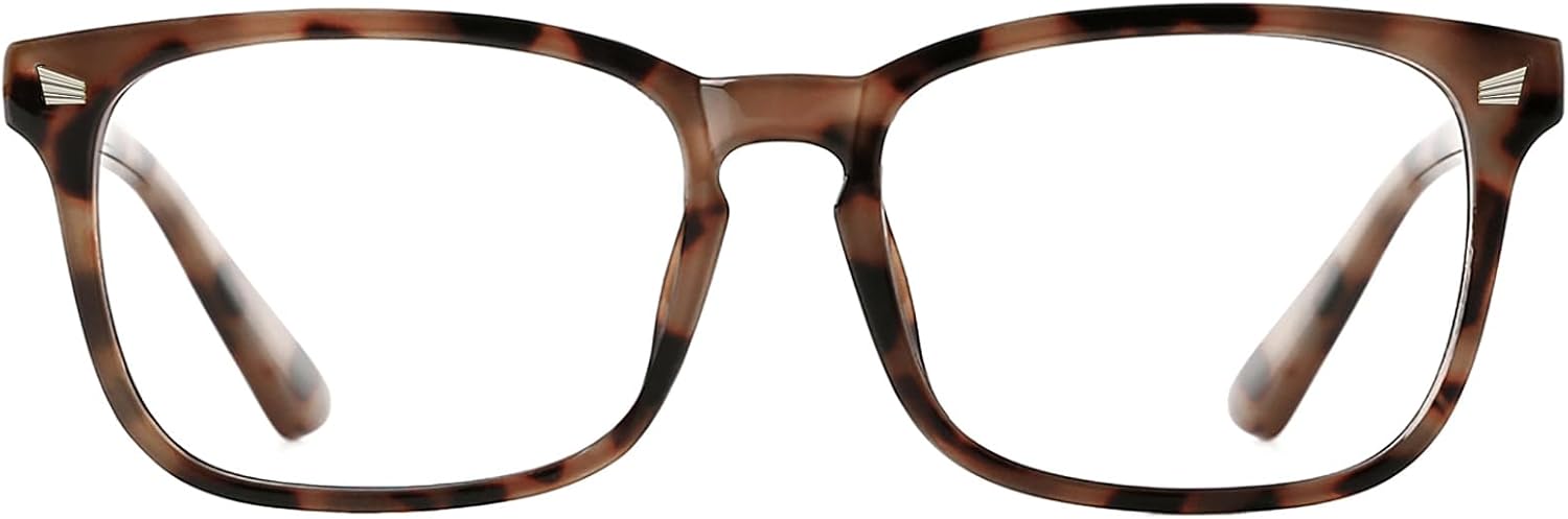 TIJN Blue Light Blocking Glasses for Women Men Square Frame Nerd Eyeglasses Anti Blue Ray Computer Screen Glasses