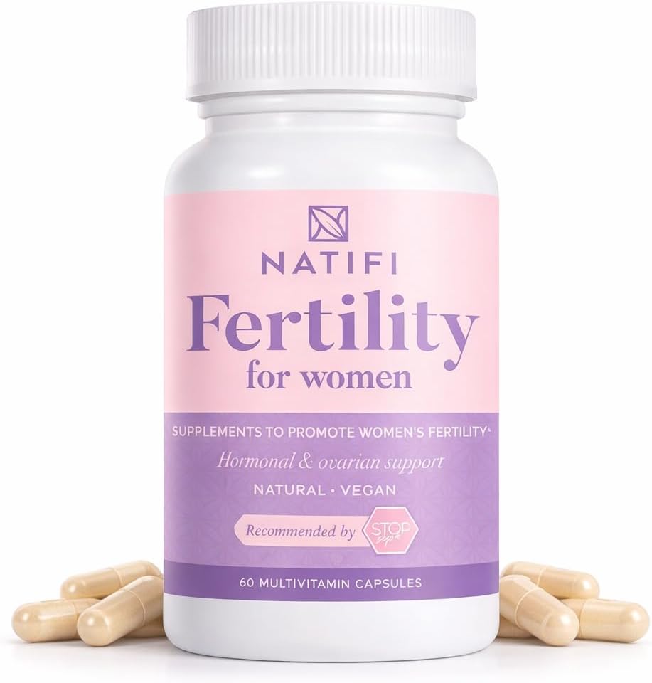 Natifi Conception Fertility Prenatal Vitamins Regulate Cycles, Balance Hormones, Aid Ovulation. Conception Multivitamin for Women. Healthier Pregnancy -60 Capsules- Folic Acid, Myo Inositol, Vitex.
