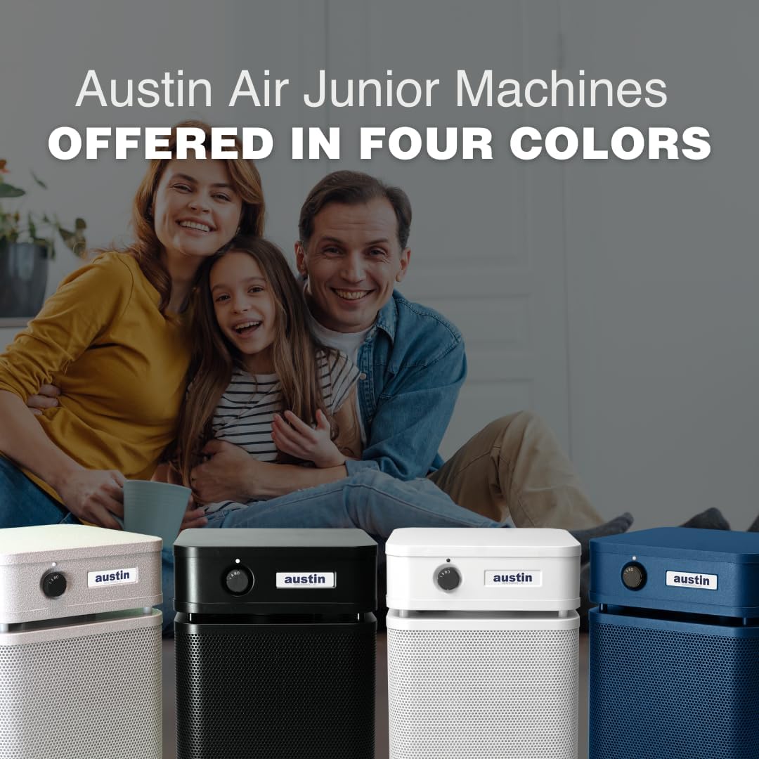 Austin Air HealthMate Plus Junior Air Purifier Sandstone – Advanced 4- Stage Filtration Air Purifiers For Home with Activated Carbon & Zeolite – Ideal as Air Purifiers for Bedroom, Model A250