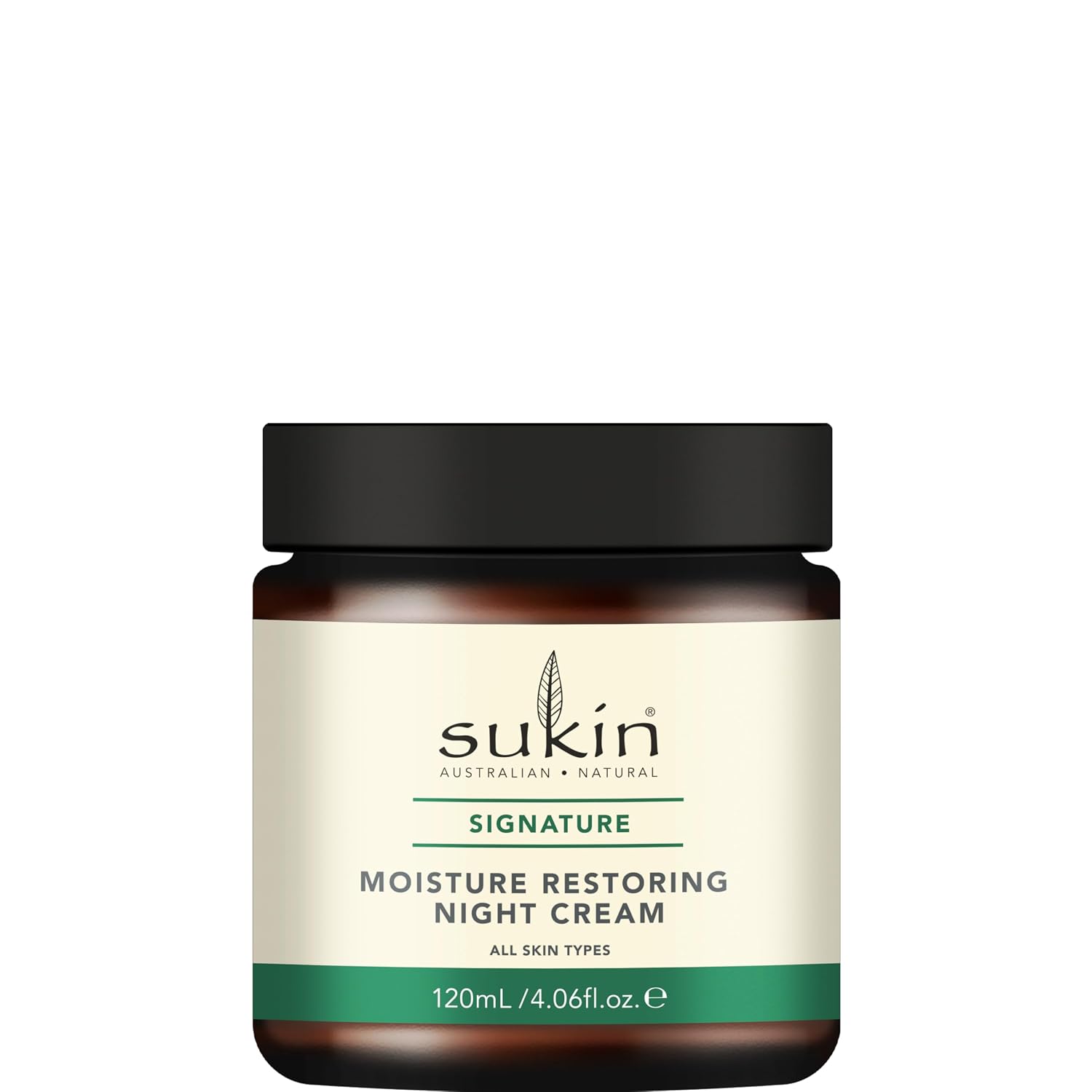 Sukin Signature Night Cream, Moisture Restoring – Dry Skin Face Cream with Botanicals, Shea Butter & Rosehip Oil, Naturally Rich in Vitamin A and Vitamin C, 4.06 Oz