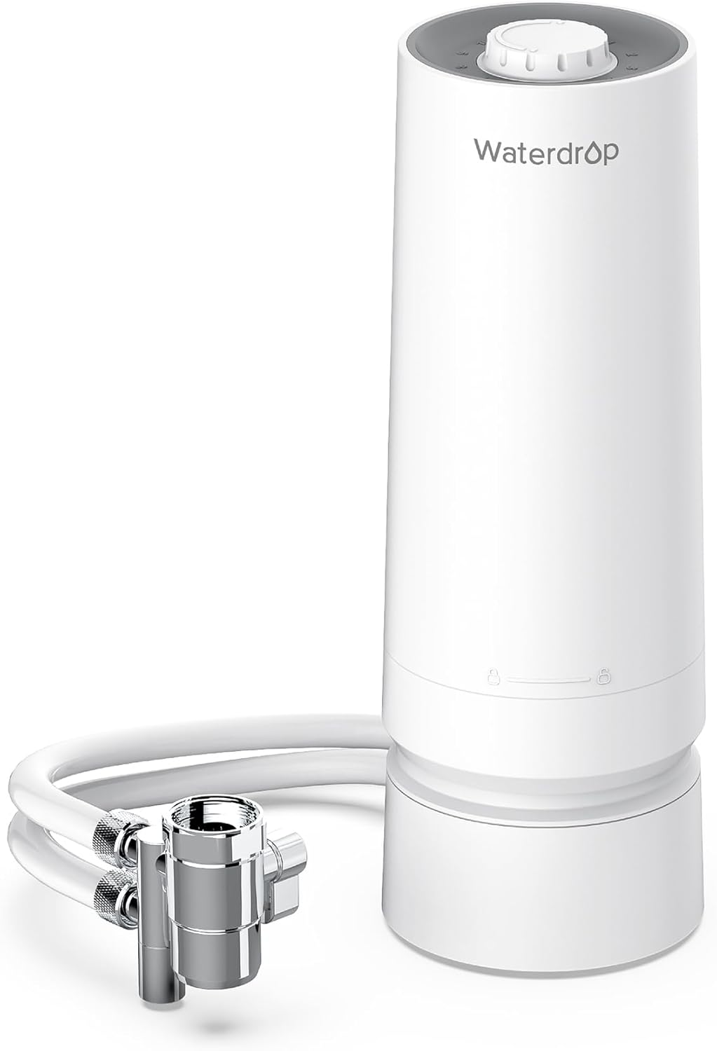 Waterdrop CTF-06 Water Filter for Sink Faucet, Countertop Water Filter System and Filter Life Reminder, Reduces Heavy Metals, Bad Odor, and 99% Chlorine, 4000 Gallons, 1 Filter