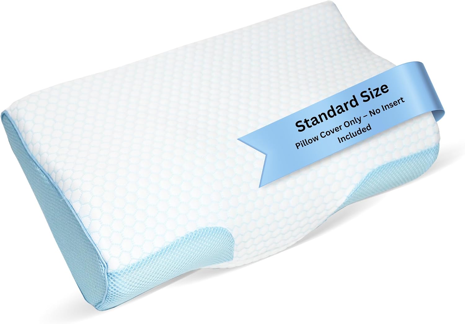 Derila Cooling Pillowcase Optimal Temperature Control for Your Derila Memory Foam Pillow for Perfect Sleep. Quality Material White Pillow Cover 19.7″ x 11.8″ x 3.9″