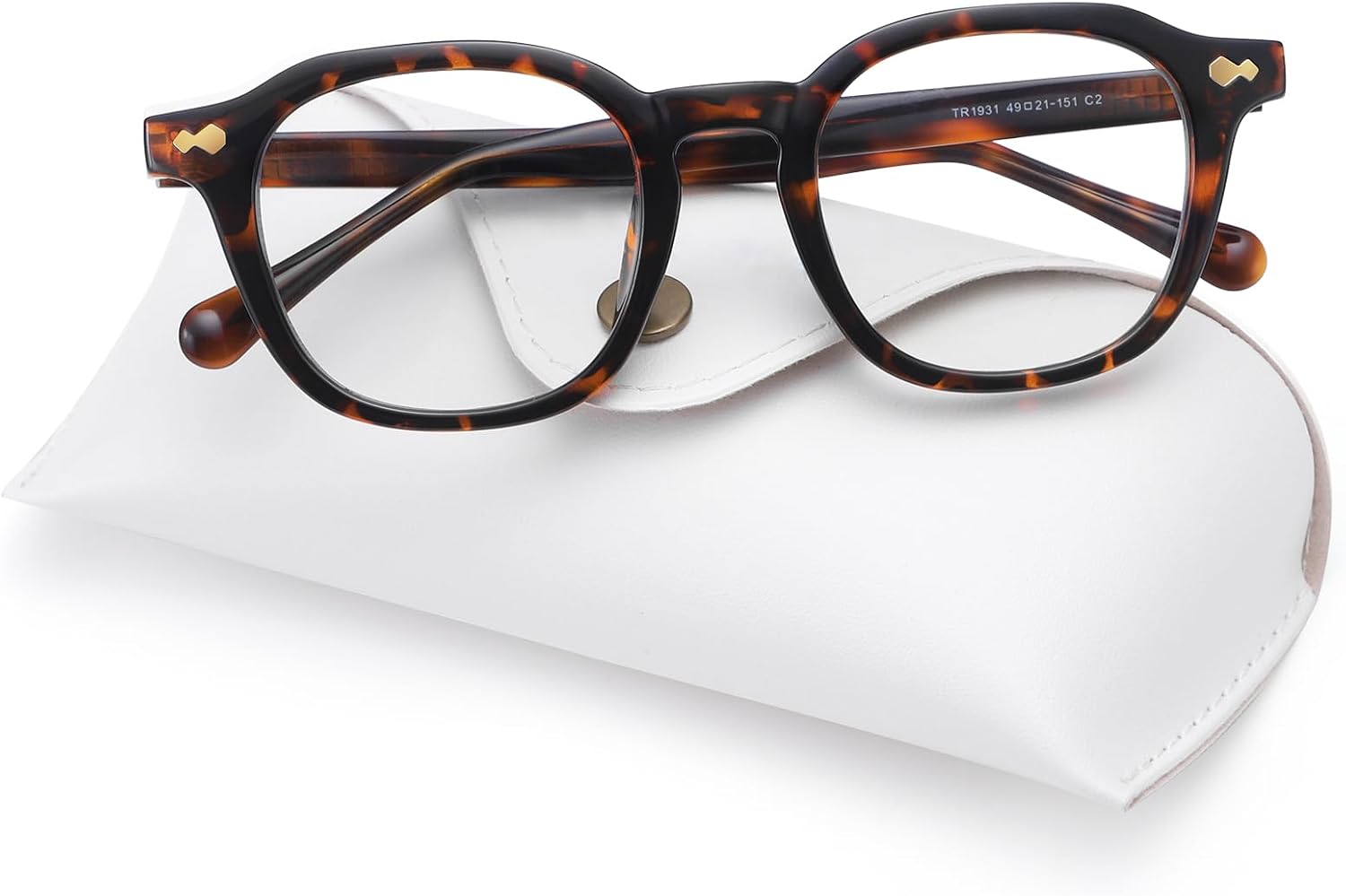 Dollger Blue light Glasses for Women Men Non-prescription Square Frame Computer Screen Blue light Blocking Eyeglasses