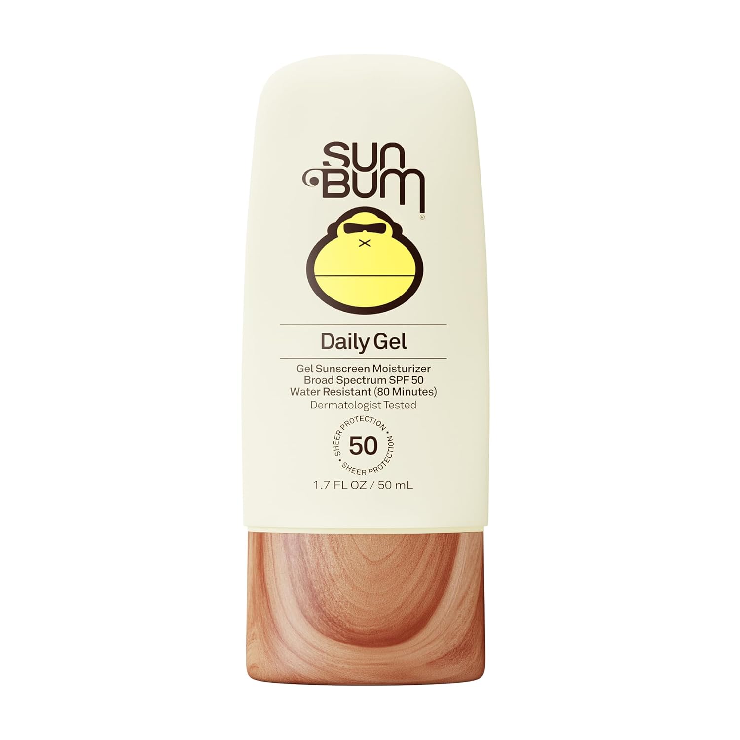 Sun Bum Daily SPF 50 Clear Gel Face Sunscreen – Broad Spectrum Moisturizing Facial Sunscreen with Vitamin E – Vegan and Hawaii 104 Act Compliant (Without Octinoxate & Oxybenzone) – Travel Size 1.7 oz