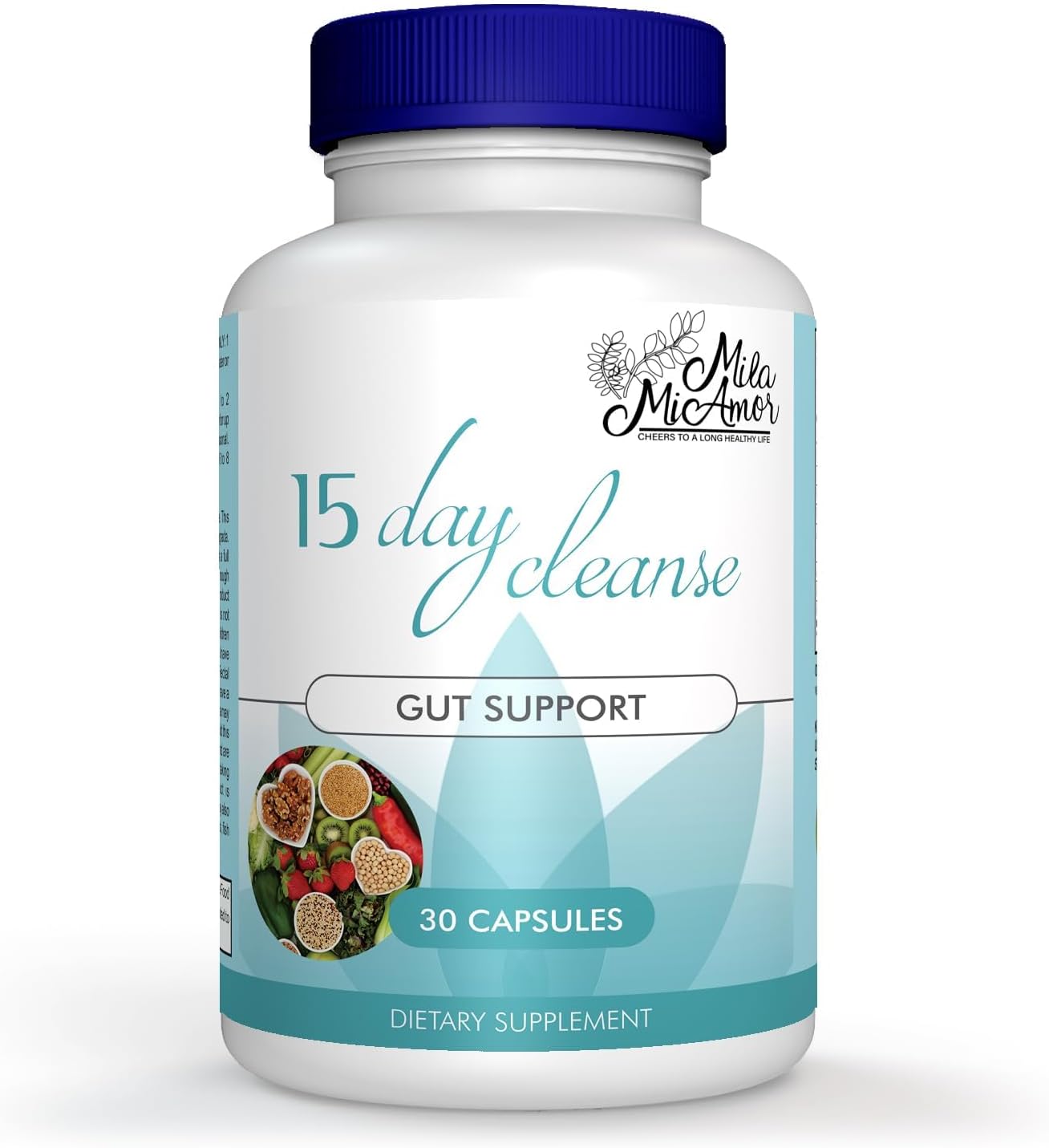 Mila Miamor 15 Day Cleanse – Gut and Colon Support – Advanced Gut Cleanse Detox for Women & Men with Senna, Cascara Sagrada & Psyllium Husk – Non-GMO – Made in USA – 30 Capsules