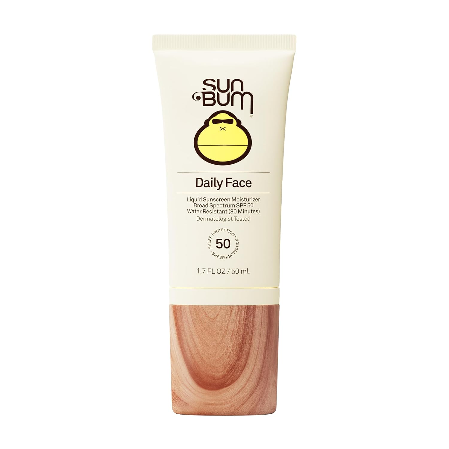 Sun Bum Daily SPF 50 Face Sunscreen Lotion – Broad Spectrum Moisturizing Facial Sunscreen with Vitamin E – Vegan and Hawaii 104 Act Compliant (Without Octinoxate & Oxybenzone) – Travel Size 1.7 oz