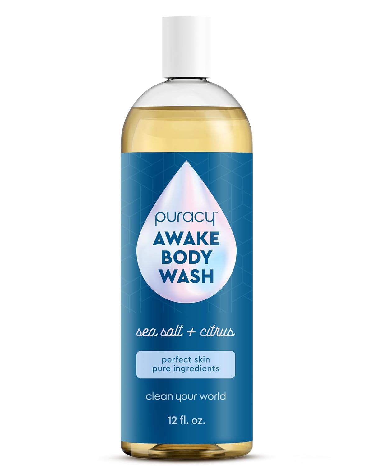 Puracy Body Wash – Natural Body Wash for Women, Men, Kids – Pure Plant Ingredients, Moisturizing Shower Gel, Body Soap for Dry Sensitive Skin, Gently Scented (Citrus Sea Salt, 12 oz/355 ml