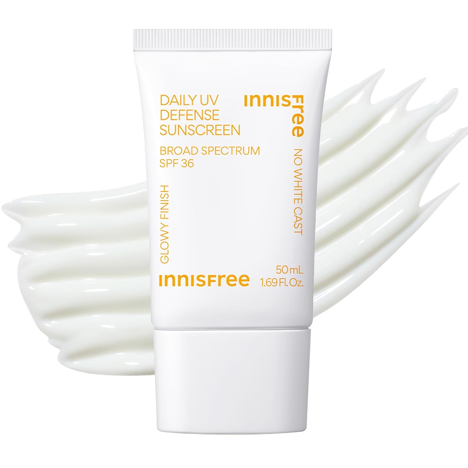 innisfree Daily UV Defense SPF 50+ PA++++ Korean Face & Body Sunscreen, Broad Spectrum, Invisible Finish, No White Cast, Lightweight, Hydrating