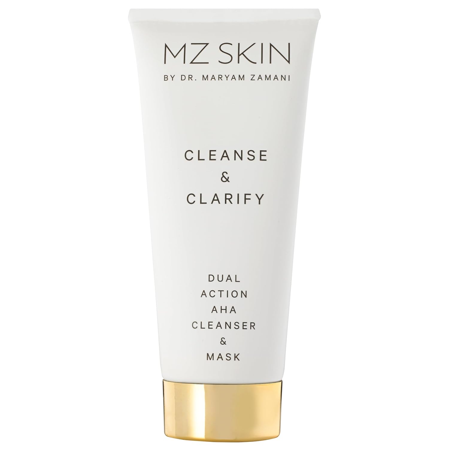 MZ SKIN Cleanse & Clarify Dual Action AHA Cleanser & Mask | Exfoliating Face Wash Smooths Texture, Refines Pores & Brightens 100 mL / 3.4 oz