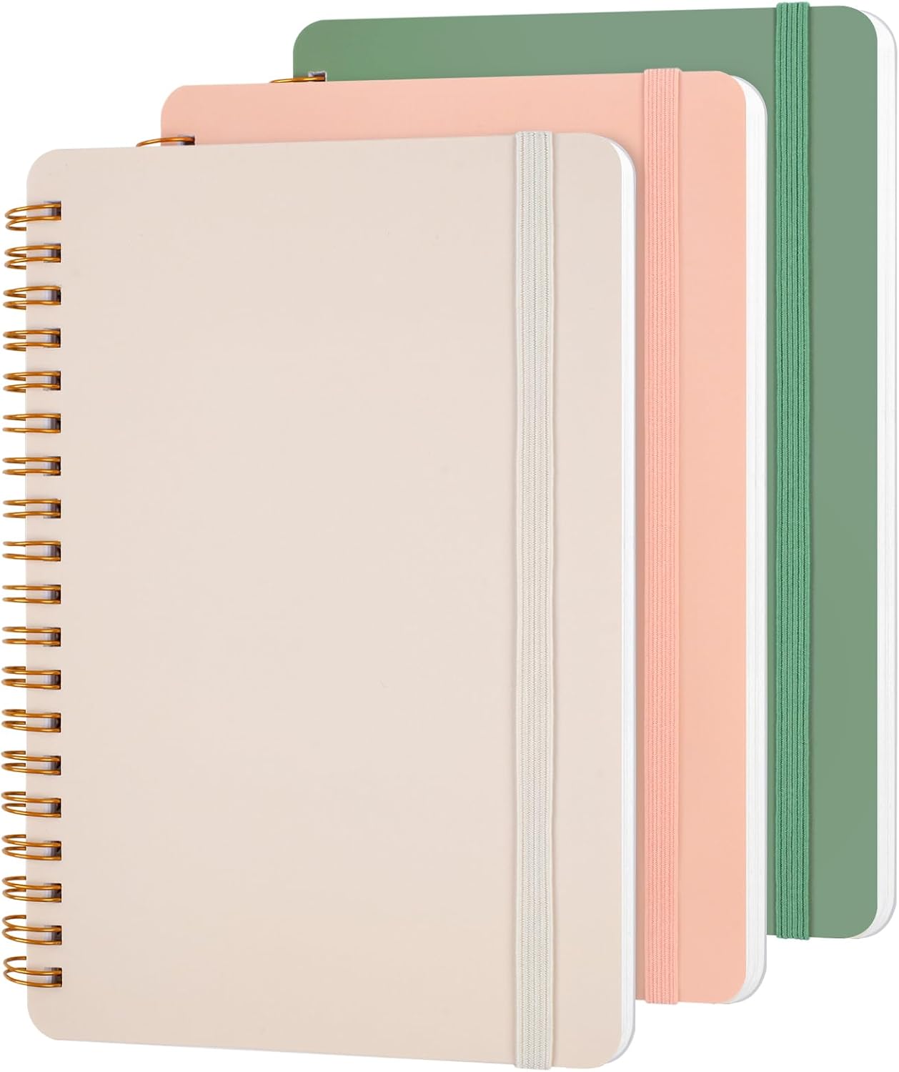 Utron 3 PCS Small Spiral Notebook 5×7, Notebooks for Note Taking, Morandi Spiral Journal Notebook, Work Notebook Small Notebooks 5×7 with Strap, Cute Notebooks for Women 70 Sheets/Note Books