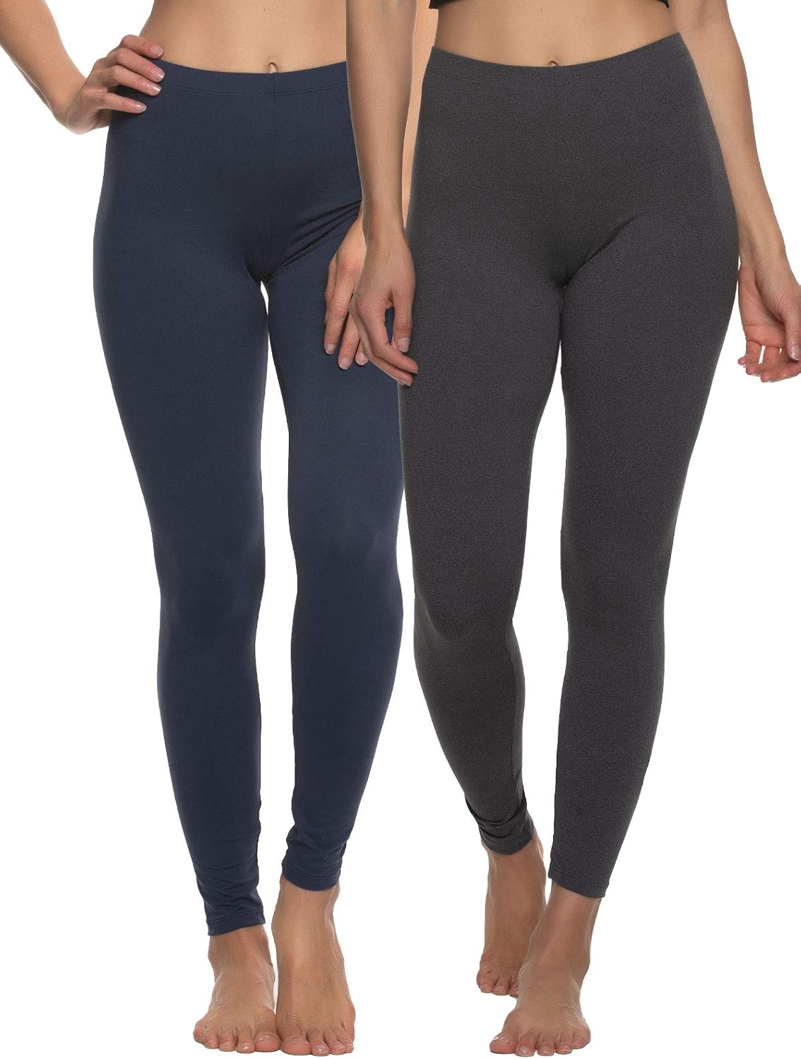 Felina Velvety Super Soft Lightweight Leggings 2 Pack – Yoga Pants, Workout Clothes