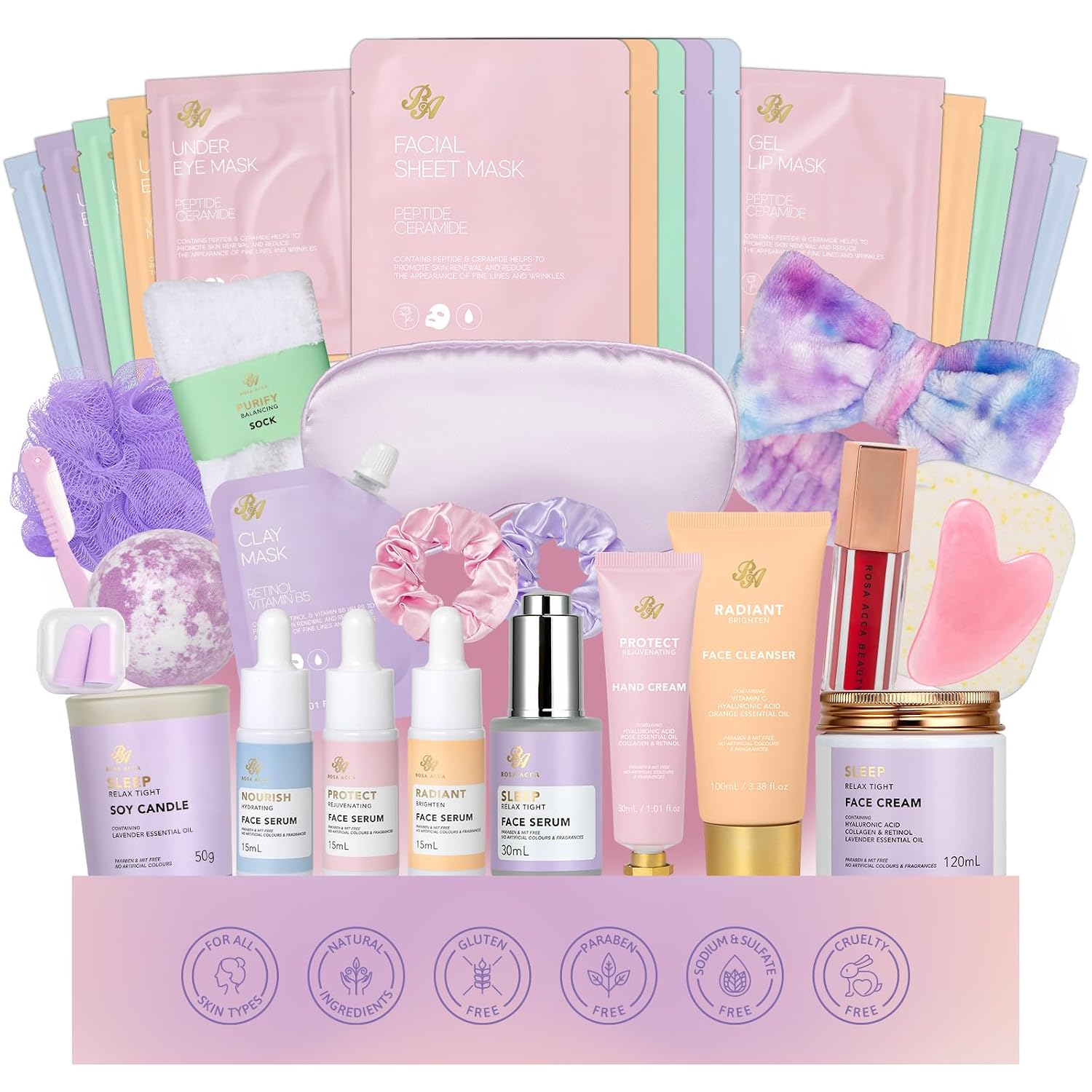 Gifts for Women, Birthday Gift for Women, 38 Pcs Hydrating Skin Care Gift Set, Bath & Body Spa Gift Set, Self-Care Pampering Gift Basket Set, Get Well Soon Gifts, Christmas, Anniversary, Mothers Day