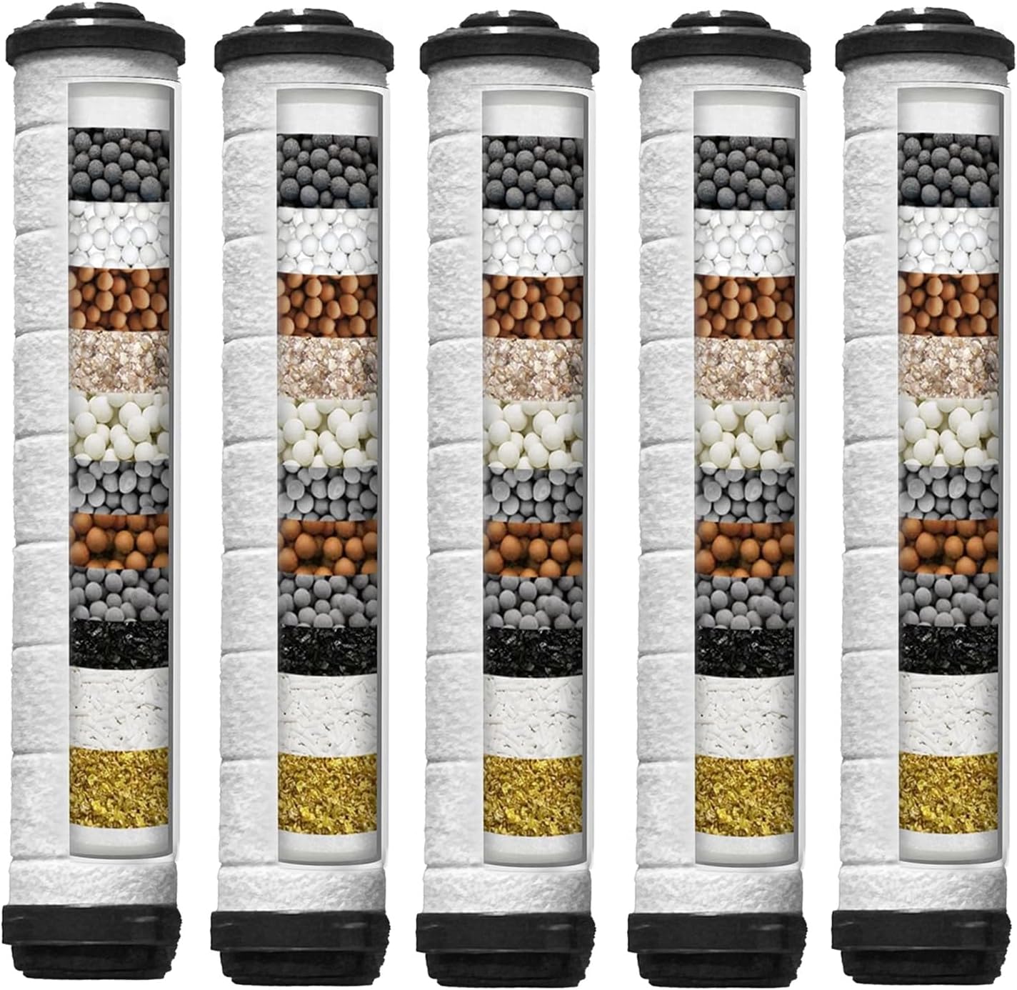 Shower Filter for Handheld Shower Head Shower Filter Replacement High Pressure Handheld Shower Heads Filter Set of 5 Replacement Filters for Hard Water Remove Chlorine and Harmful Substances