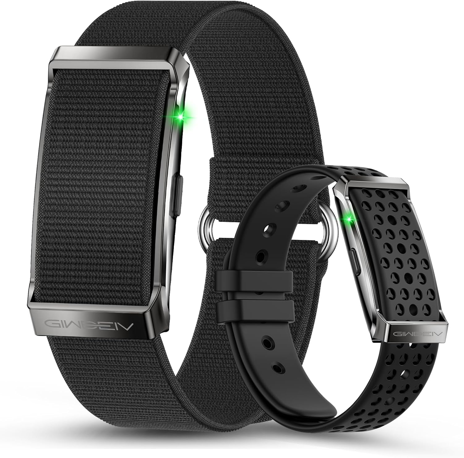 Smart Bracelet, Health Activity Fitness Trackers with Heart Rate Sleep Monitor, 24/7 Blood Oxygen/Calorie/Stress/Step Tracker, Health Fitness Bands, 170+ Sports Modes Smart band with 2 Bands (Black)