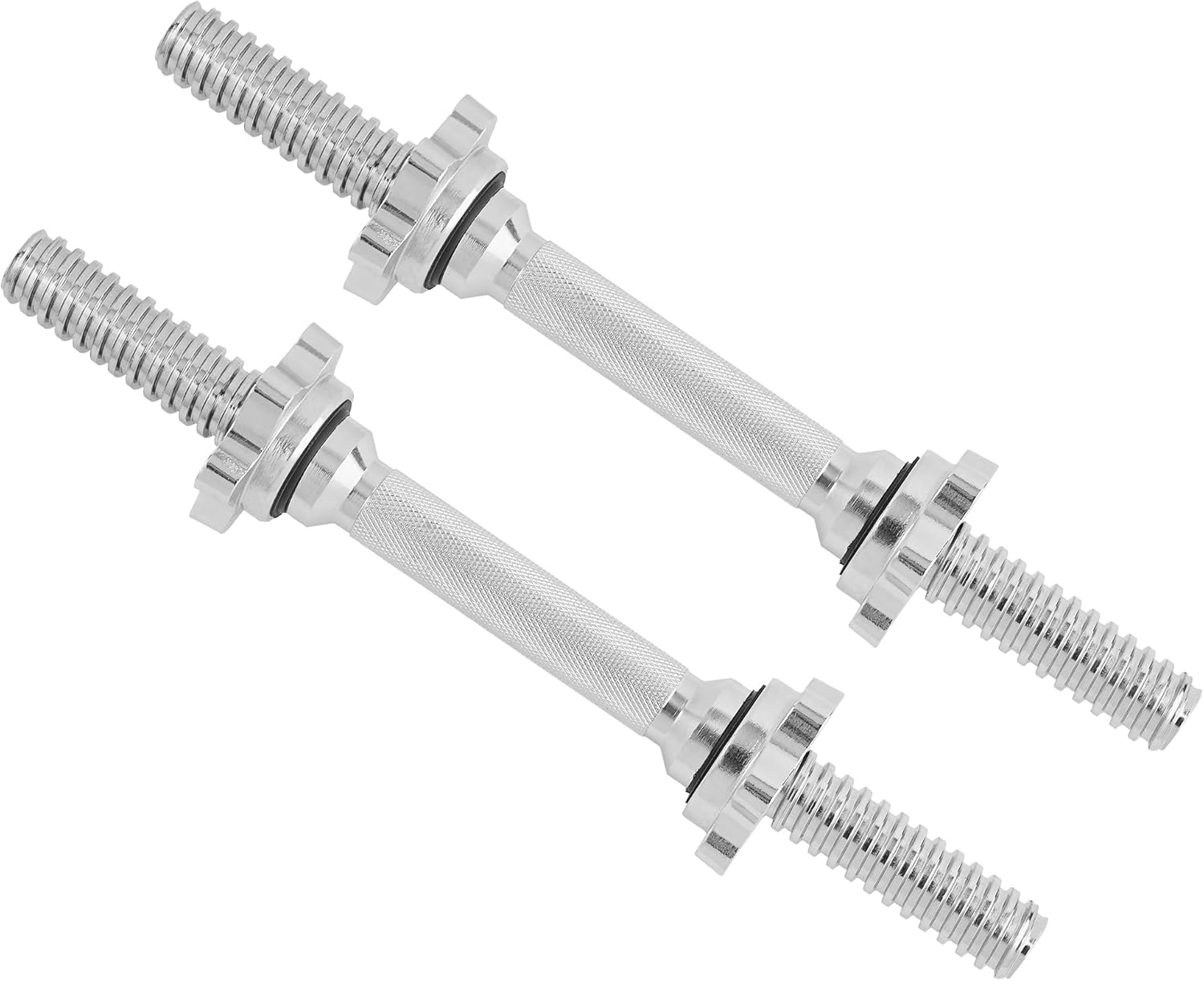 Yes4All Threaded Dumbbell Handles, Adjustable Dumbbell Bar Pair, 14/16/18/24-Inch Sizes, Fits 1″ or 1.15″ Plates, Non-Slip Grip, Secure Star-Lock Collars