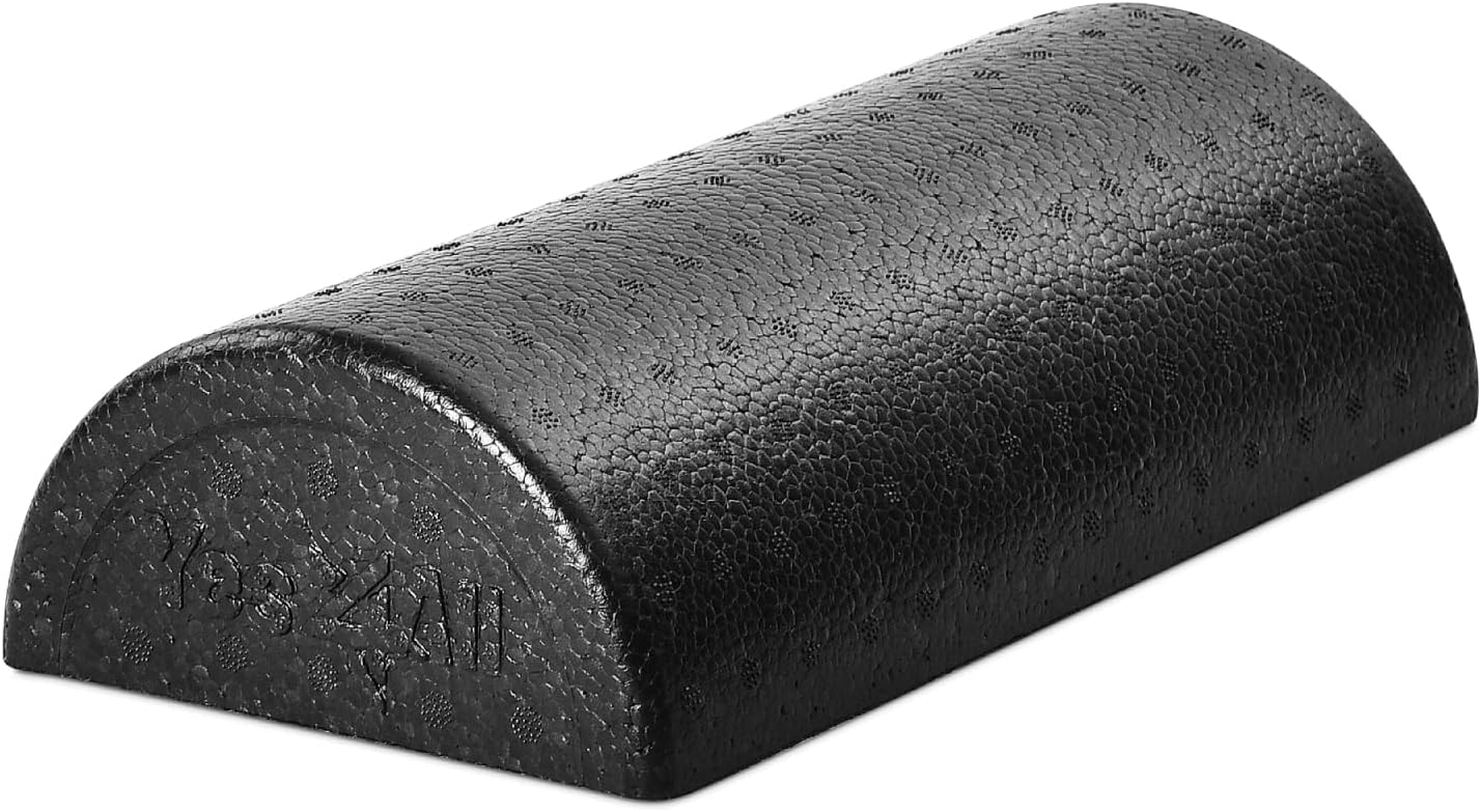 Yes4All High-Density EPP Half Round Back Roller Foam, Exercise Foam Roller for Yoga, Pilates & Stretching – 12, 18, 24, 36 inch