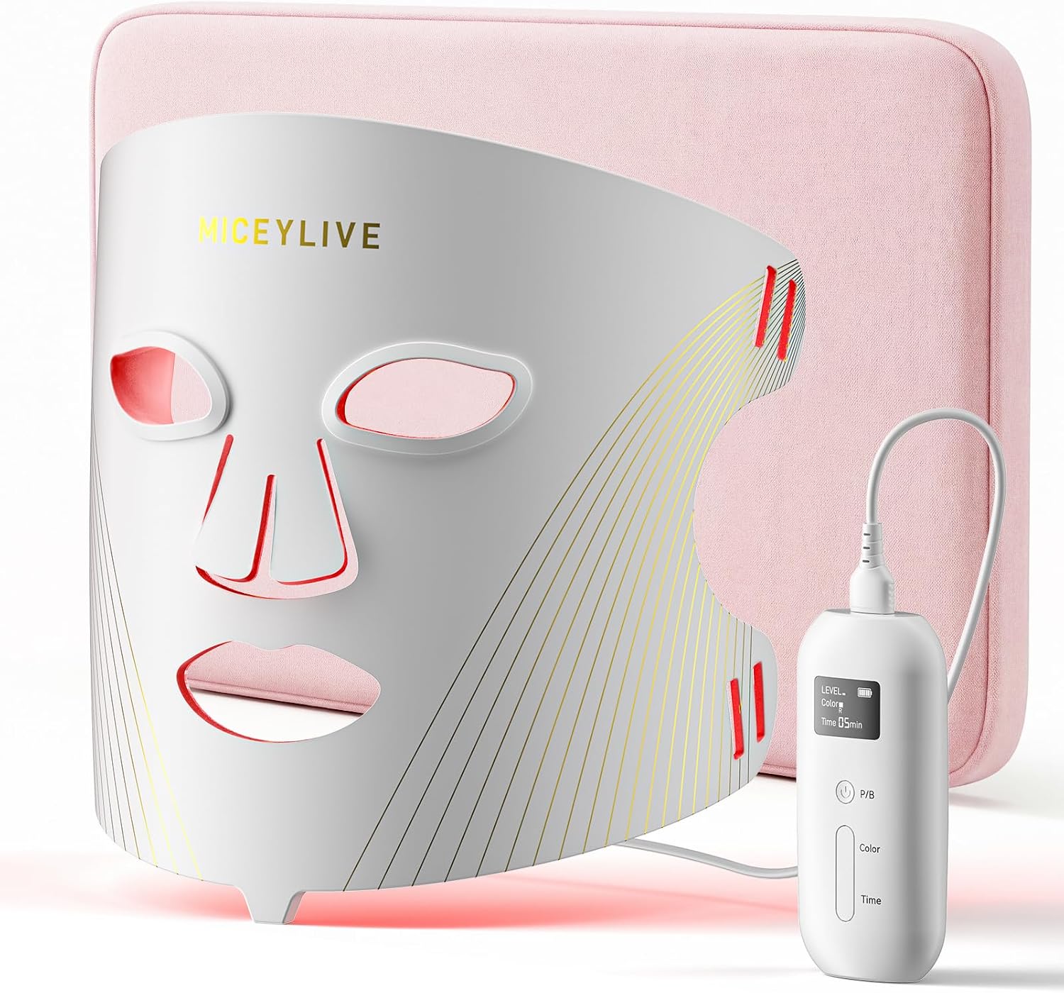 Red Light Therapy for Face FDA-Cleared LED Face Mask | for Anti-Aging, Fine Lines, Skin Clarity & Acne-Prone Skin – Professional At-Home Skincare with 850nm NIR&Red, Blue Light