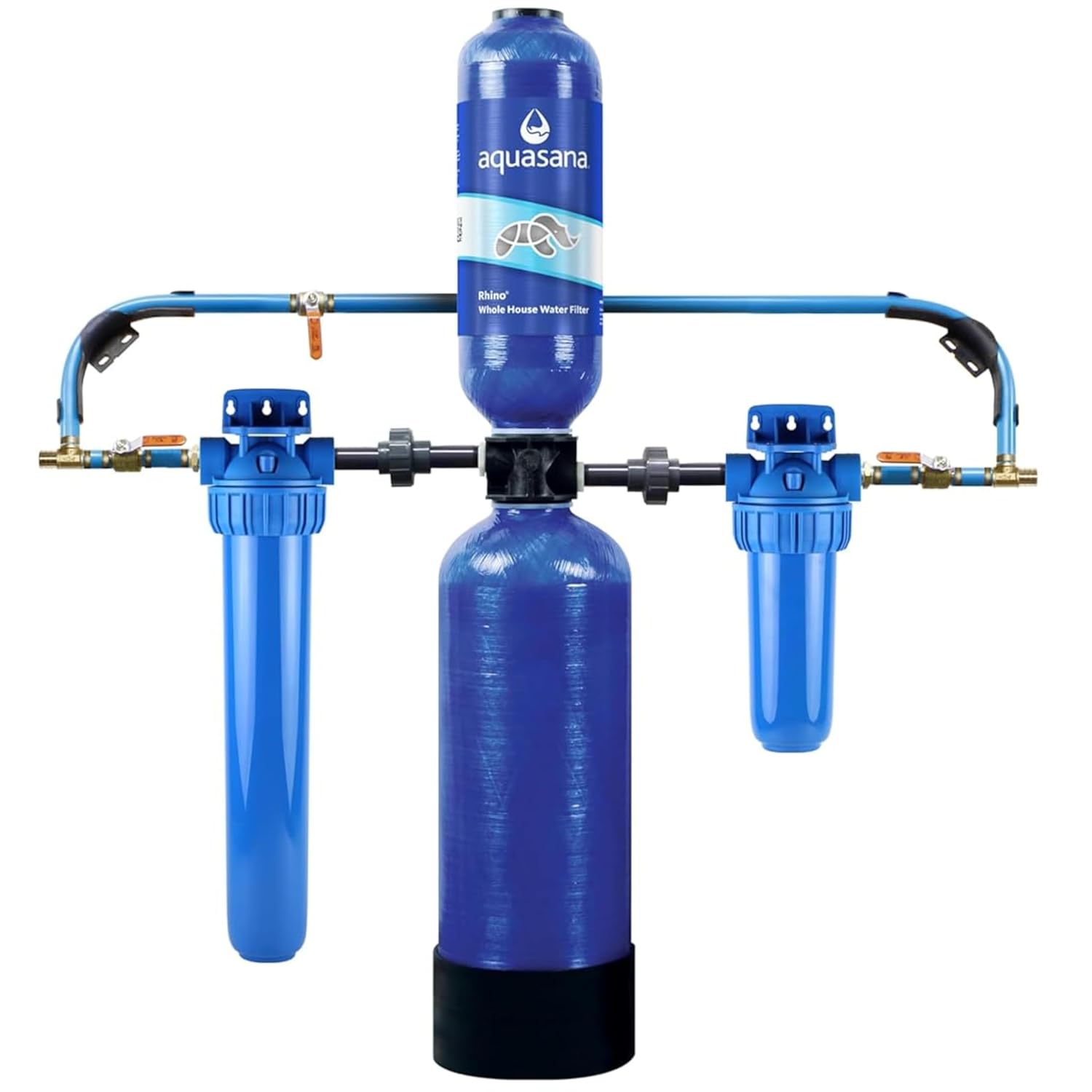 Aquasana Whole House Water Filter System | 1,000,000 Gallons | Carbon & KDF Media | Reduces 97% Chlorine & Sediment | Includes Pre- and Post-Filters | Rhino EQ-1000