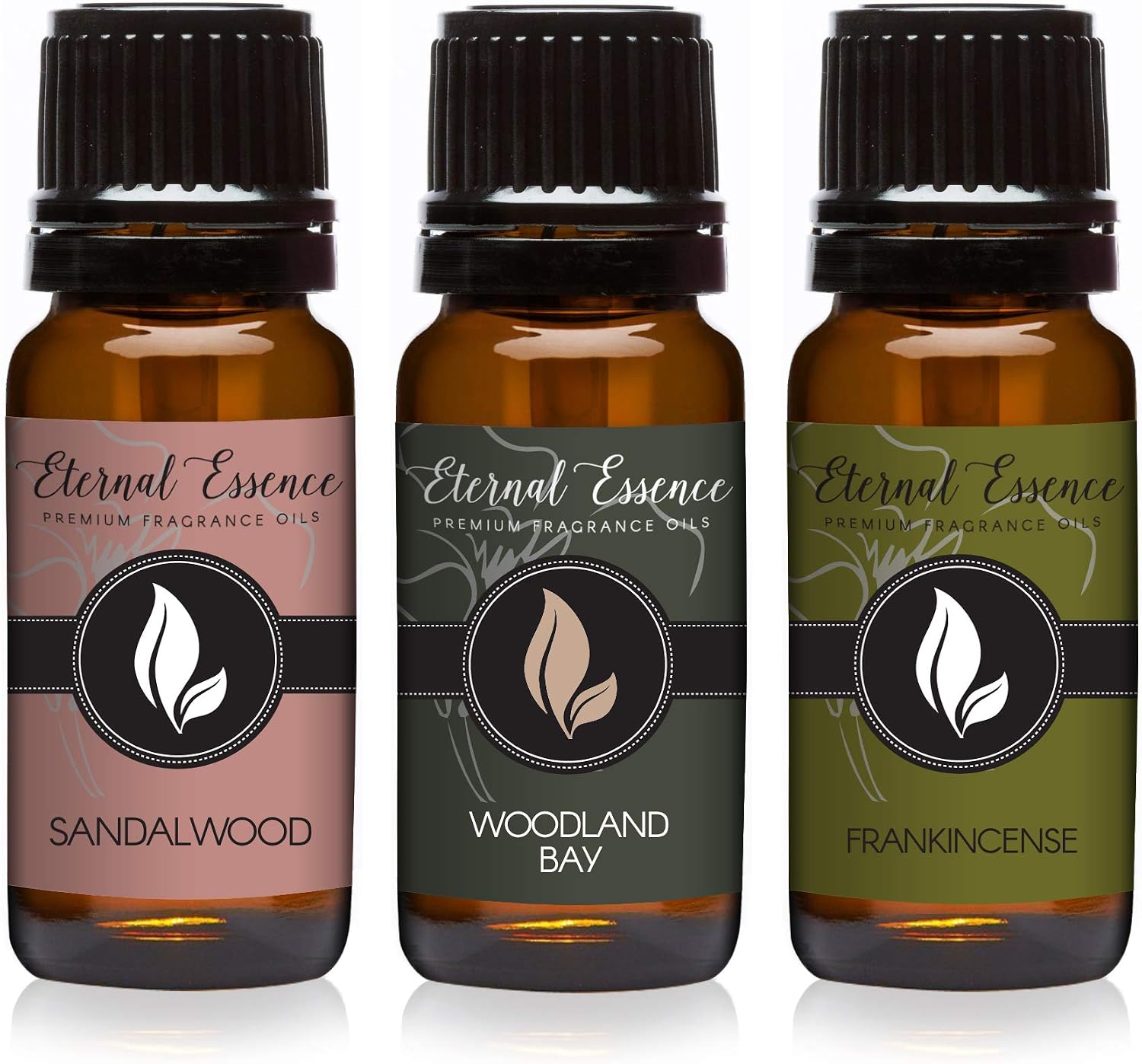 Trio (3) – Sandalwood, Woodland Bay & Frankincense – Premium Fragrance Oil Trio – 10ML