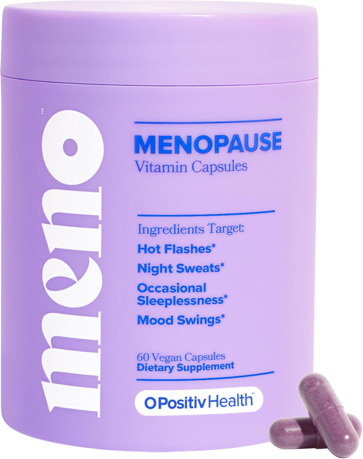 MENO Vitamins for Menopause – Hormone-Free Menopause Supplement for Women – Black Cohosh & Ashwagandha KSM-66 – Helps Relieve Hot Flashes, Night Sweats, Mood Swings – 30 Servings (Pack of 1)
