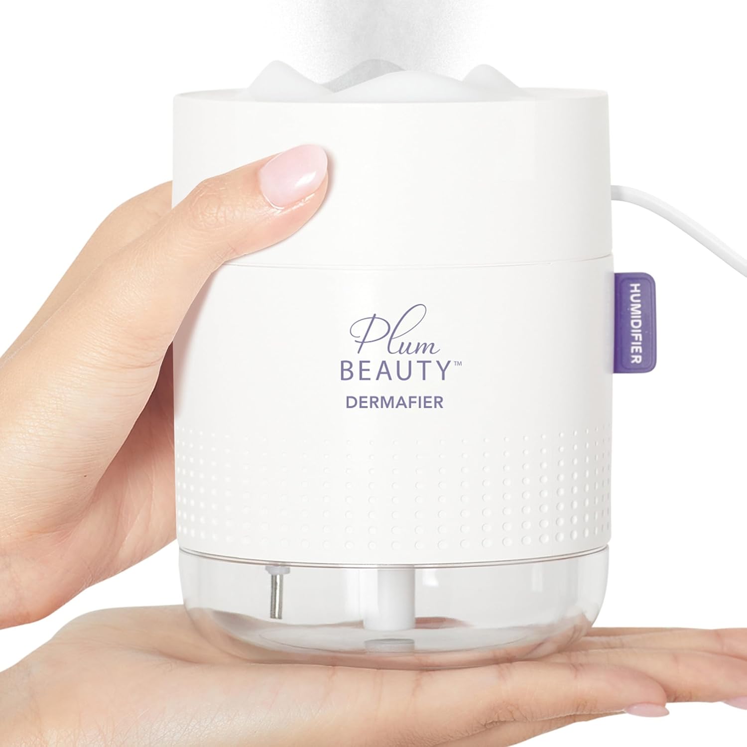 Plum Beauty Portable Facial Steamer – Face Steamer for Facial Deep Cleaning | Facials and Hair Steamers for Home Facials Spa, Nano Ionic Face Cleanser Professional, USB Powered 2 Settings