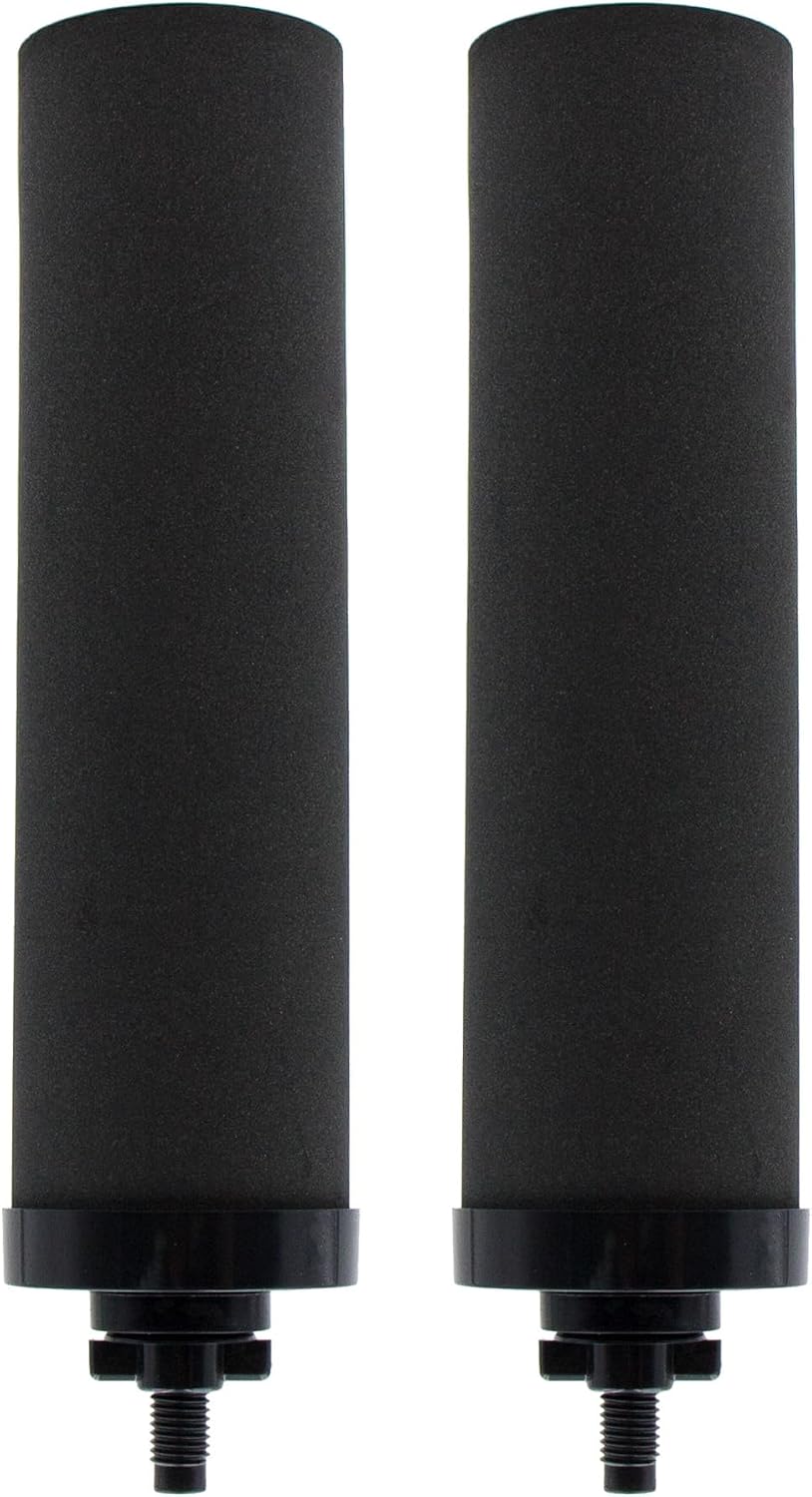 1 Micron Water Filter Replacement, Black Carbon Filters, Pack of 2 | Compatible with Gravity Filter System