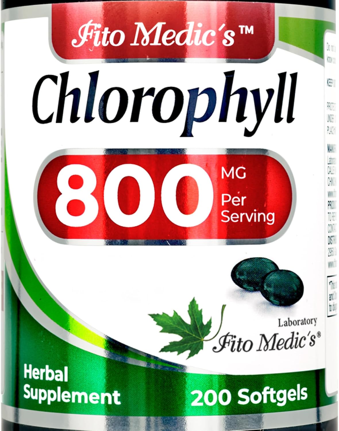 FITO MEDIC’S Lab Chlorophyll Supplement, 200 Softgels, Chlorophyll Capsules