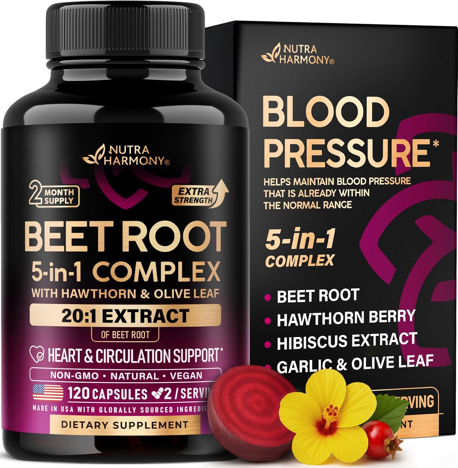 Beet Root Capsules – Healthy Blood Pressure Support Supplement