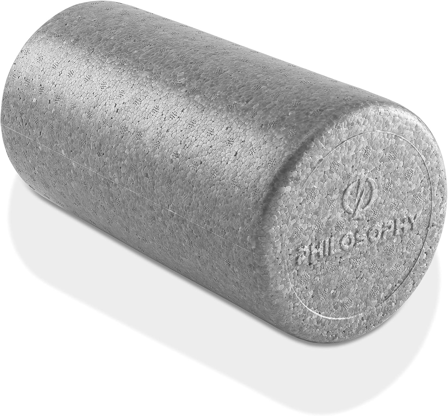 Philosophy Gym 12″ High-Density Foam Roller for Exercise, Massage, Muscle Recovery – Round, Gray