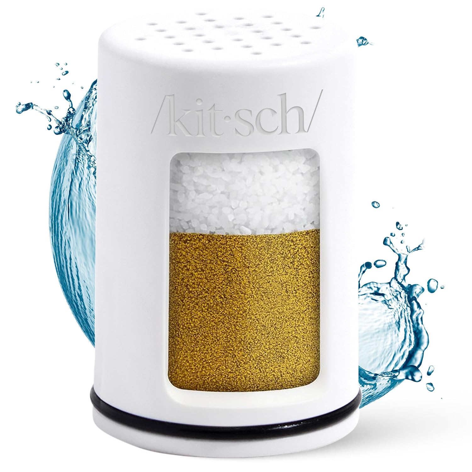 Kitsch Shower Head Filter for Hard Water Replacement Cartridge – Shower Water Filter Softener for Hair, Skin Vitamins, Removes Metal & Harmful Substance, Easy Installation Universal Compatible – 1 pc