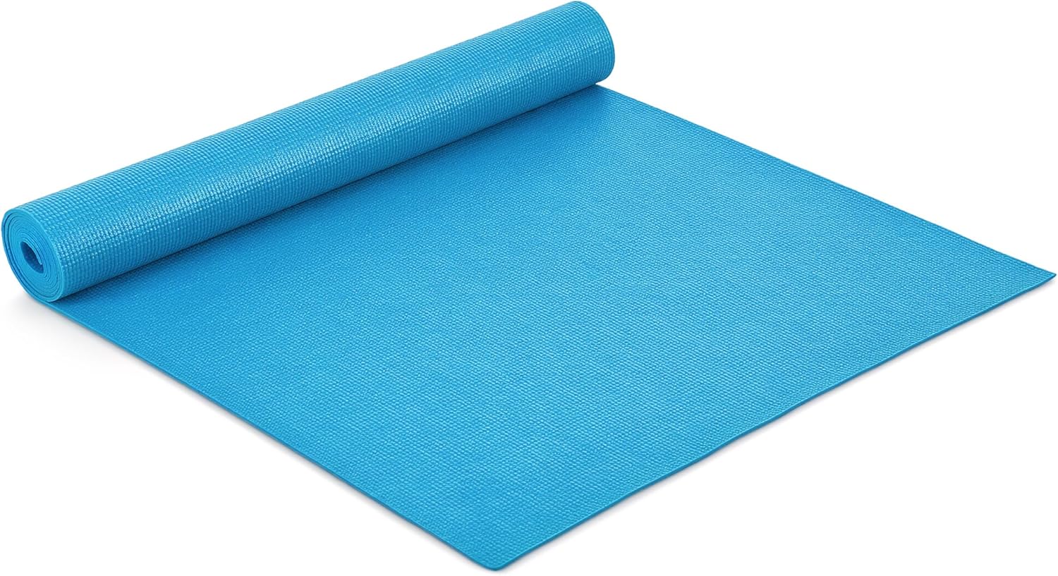 CAP Non-Slip Yoga Mat for Home Workout & Pilates, Lightweight Exercise Fitness Mat with Textured Grip Surface, Portable Roll-Up Yoga Mat for Women & Men