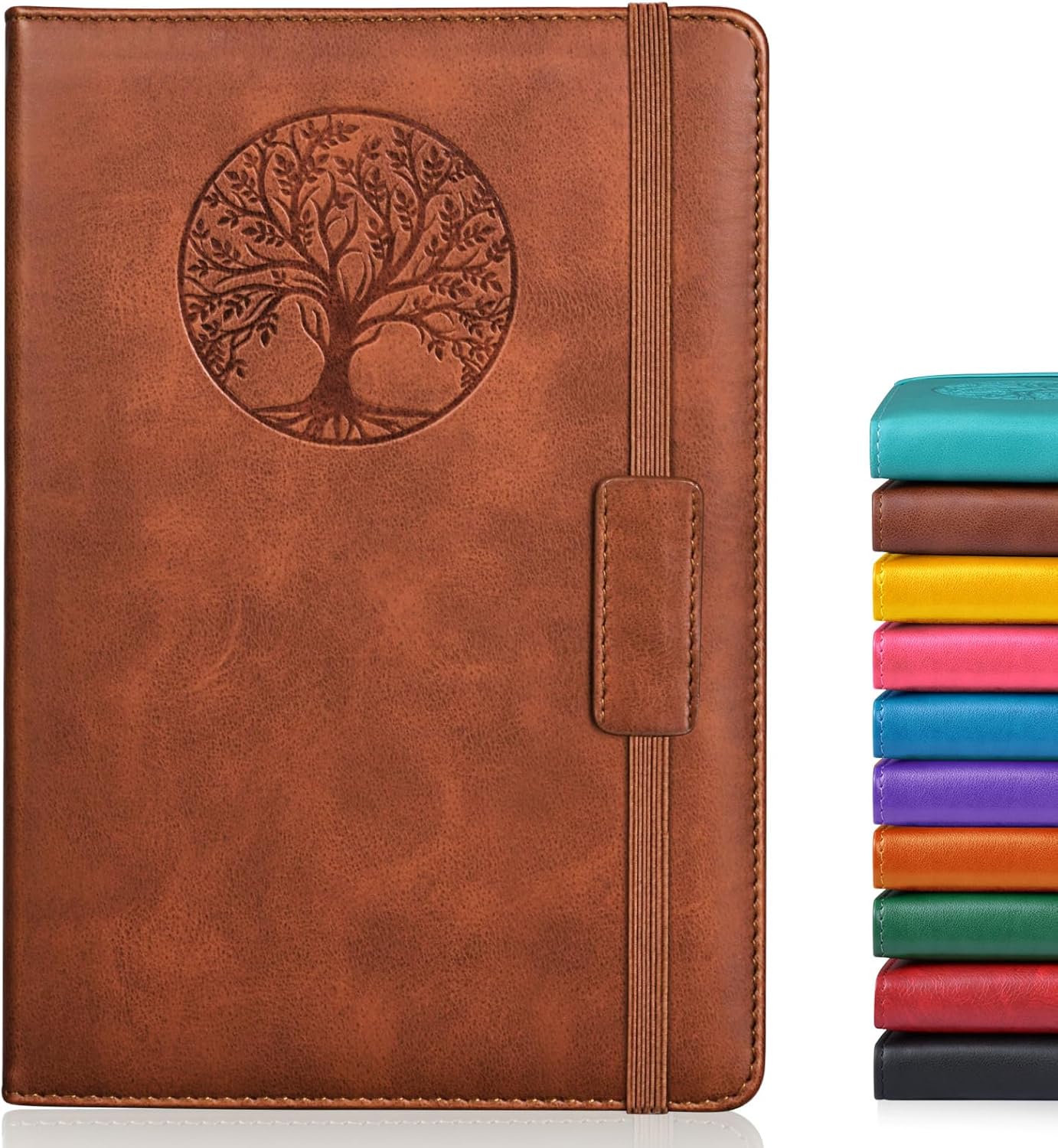 Lined Journal Notebook for Women Men,256 Thick Pages,A5 Hardcover Vintage Leather Journal for Writing,Travel,Business,Work, School,College Ruled Notebooks for Note Taking,Daily Diary 5.7″×8.3″
