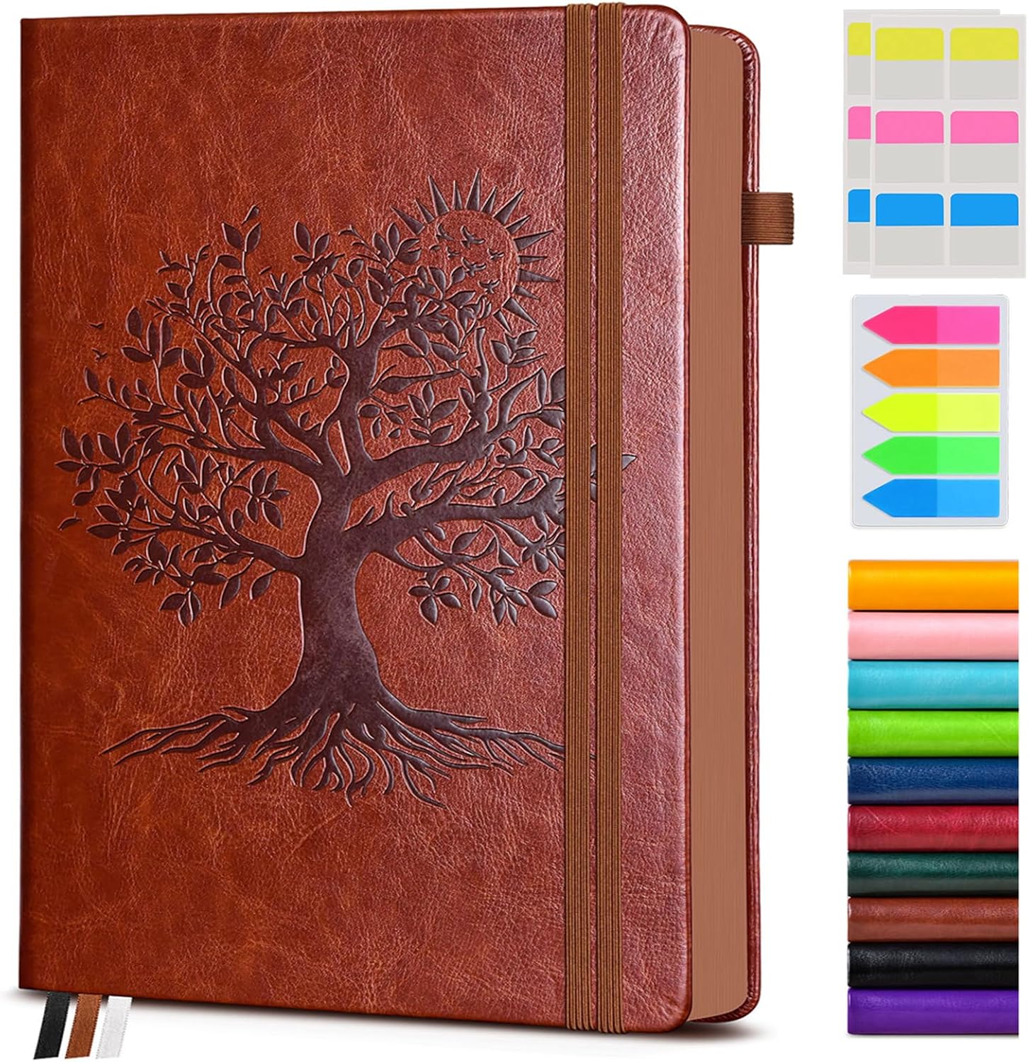 Vintage Leather Journal with 300 Numbered Pages,A4 Lined Journal for Men Women,Daily Journals for Writing,College Ruled Notebook for Work,School,Note taking,Travel Diary,Large (8.5″ X 11.3″)