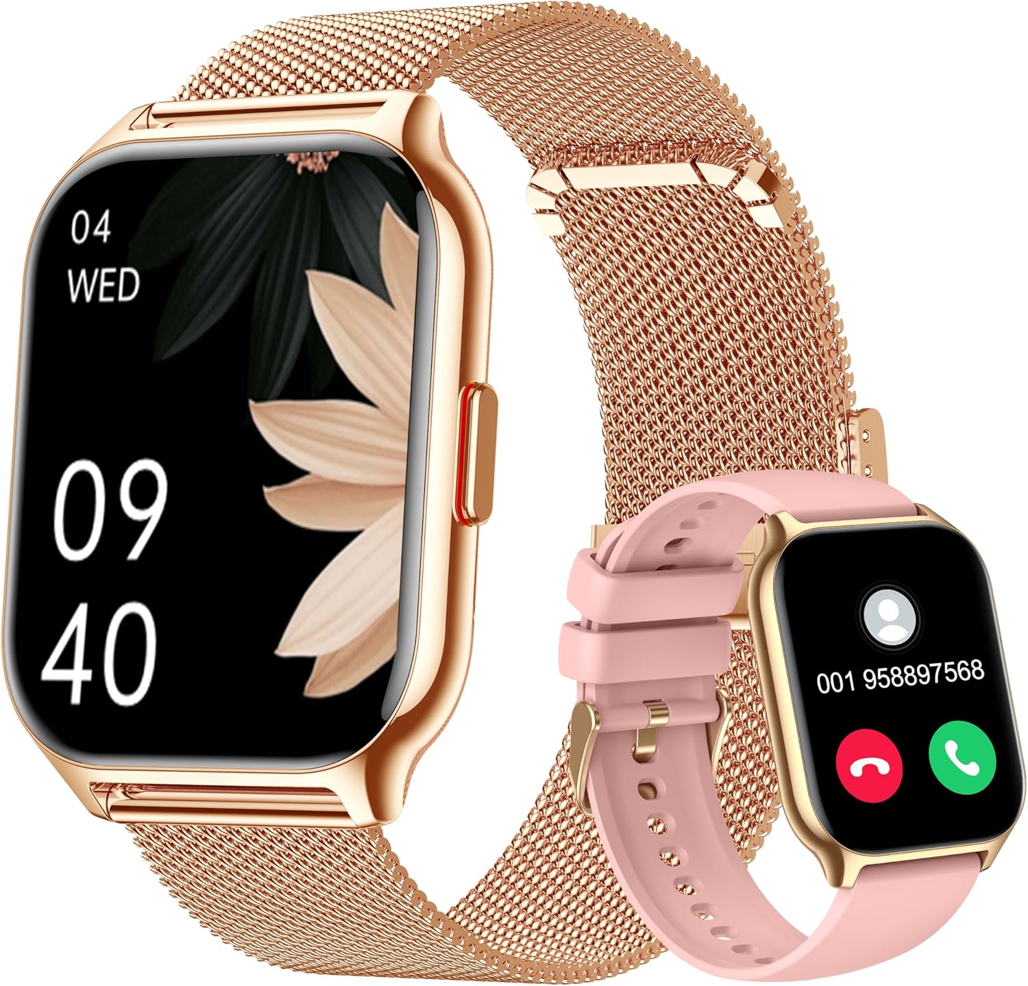 Smart Watch 45mm for Women Men(Dial/Answer Calls), 2.0″ Fitness Tracker Watch with Heart Rate/Blood Pressure/Blood Oxygen Monitor for Android iOS