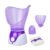 Facial Steamer Professional Steam Inhaler Facial Sauna Spa for Face Mask Moisturizer – Sinus with Aromatherapy; Pores with Timer and Extract Blackheads, Diffuser Skin Care(Purple)